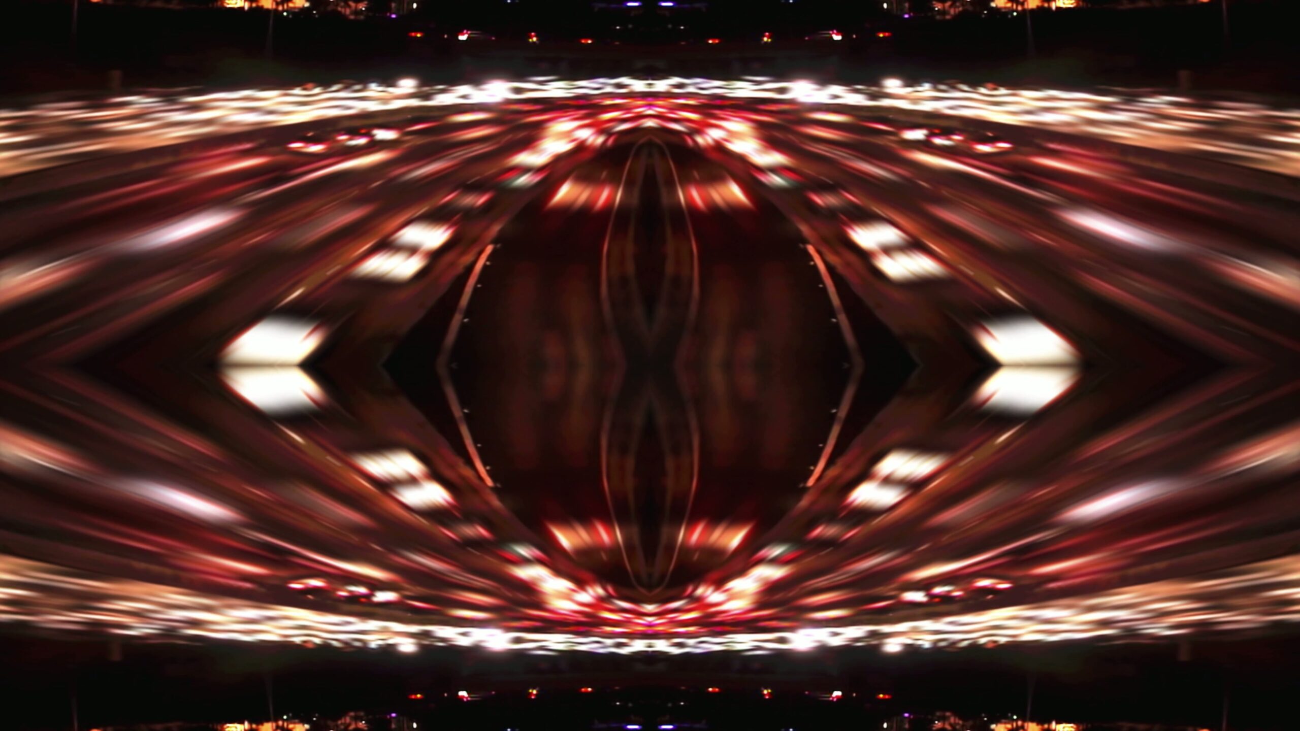 Symmetrical Light Streaks at Night 4K Loop