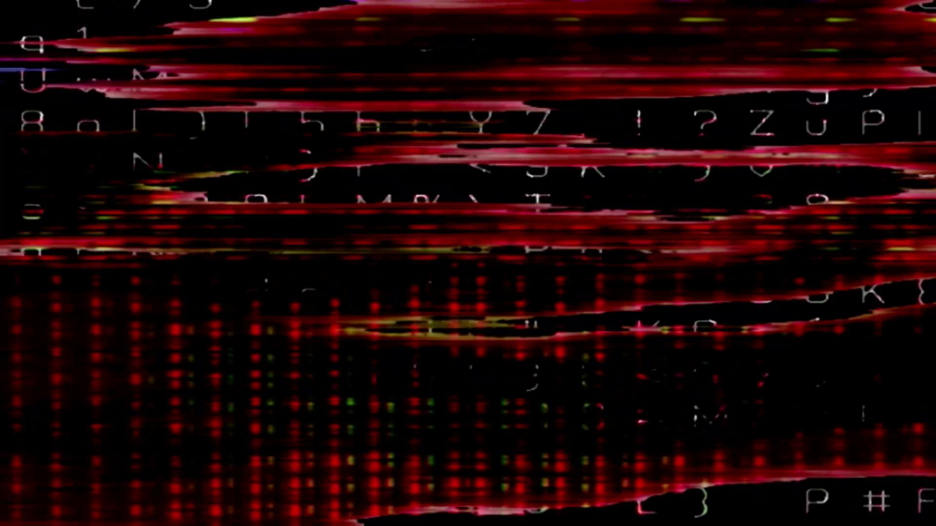 Colorful Glitch with Text Overlay HD Loop