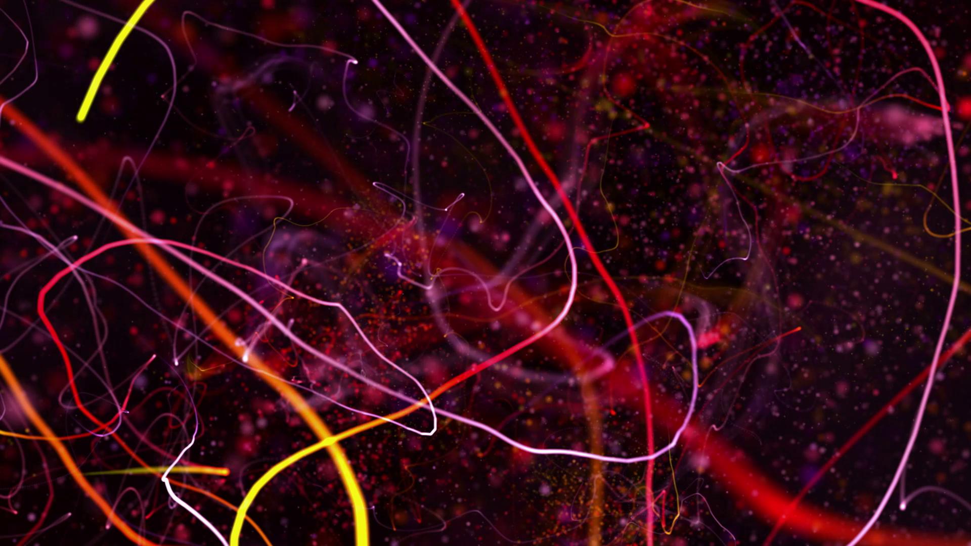 Neon Lines Dance Through Darkness HD Loop