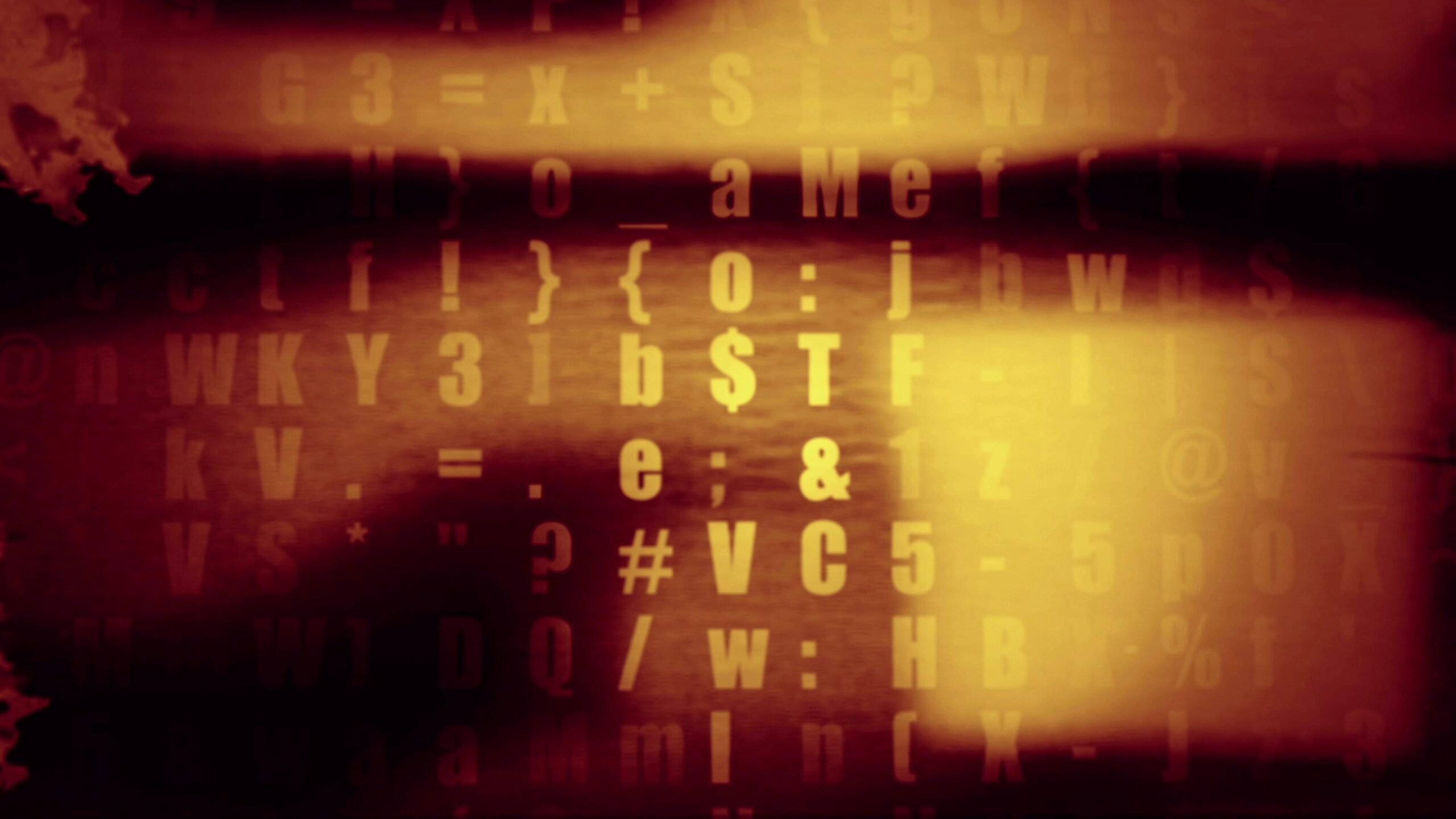 Glitchy Digital Alphabet Maze 4K Loop