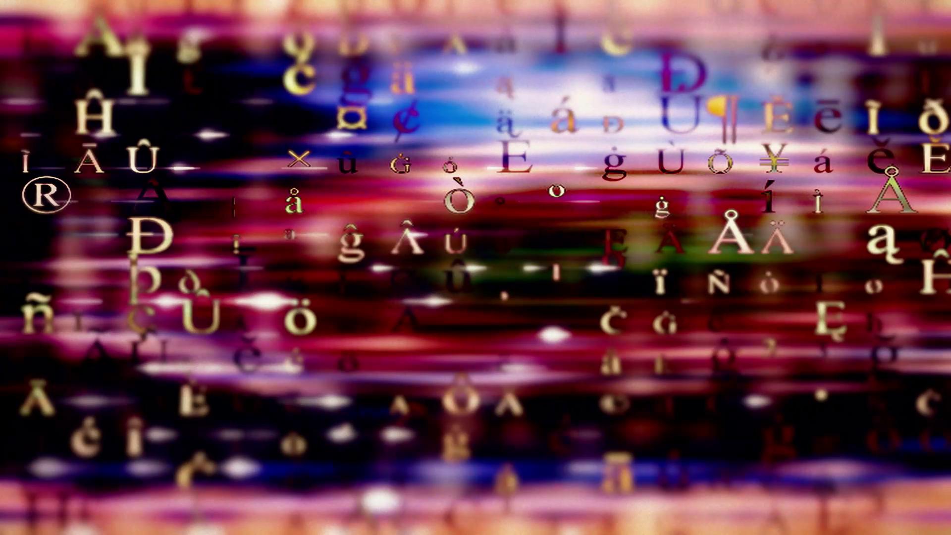 Streaming Letters Over Colorful Blurs Video Loop