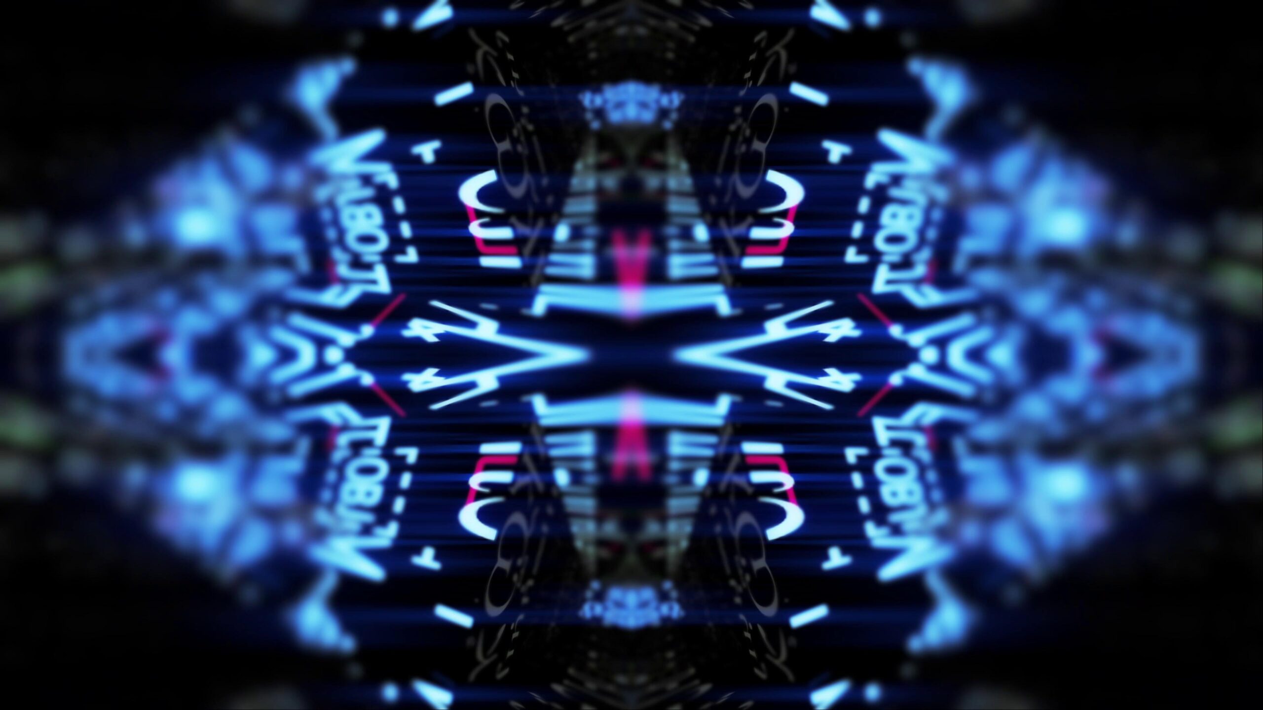 Kaleidoscopic Symmetrical Abstract Data 4K Loop