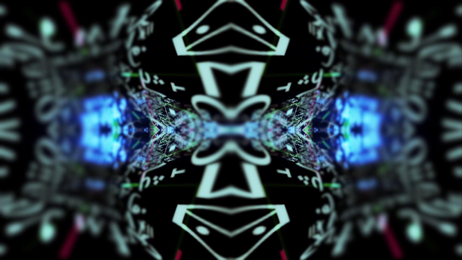 Kaleidoscopic Symmetrical Abstract Data Video Loop