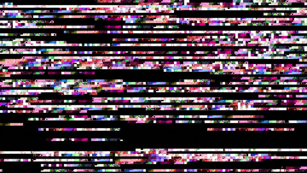 Vivid Glitch Art Abstract Loop