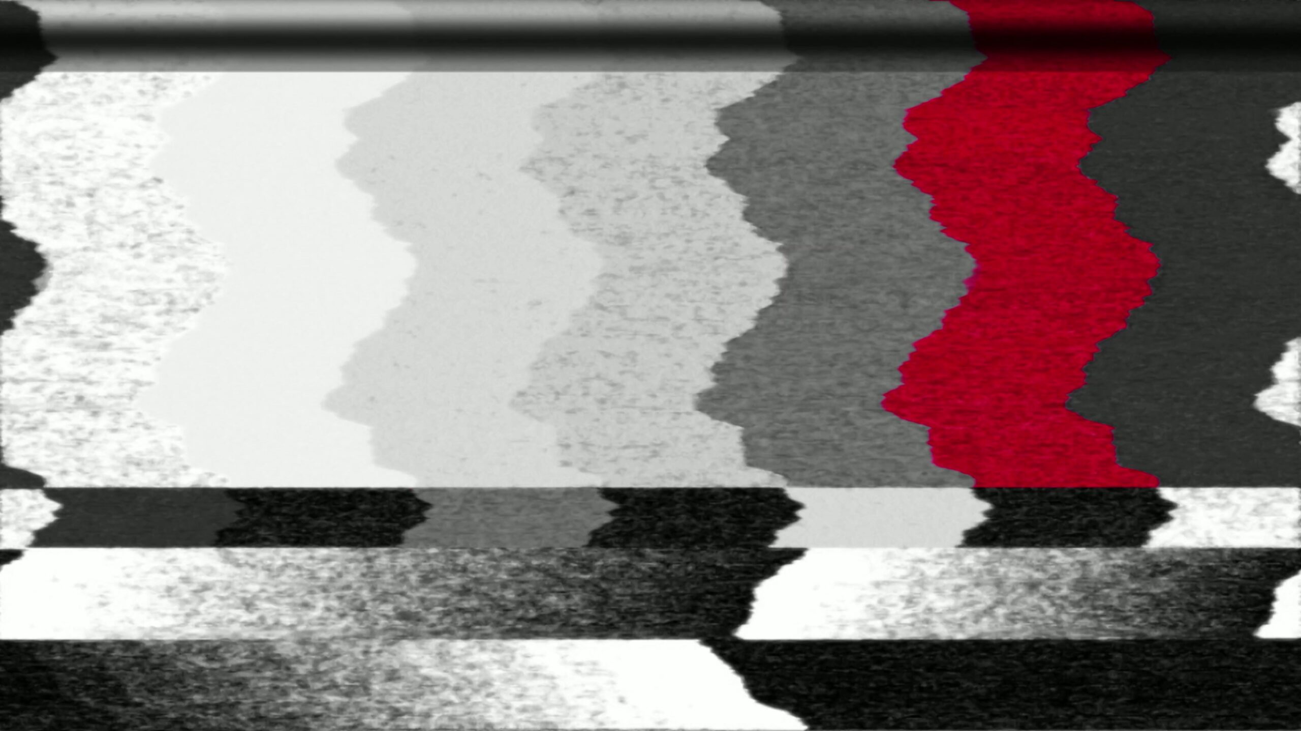 Static Distortion with Red Line 4K Loop