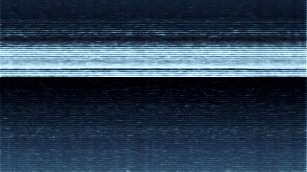 Free HD video loop of vintage television static background with horizontal scanlines.