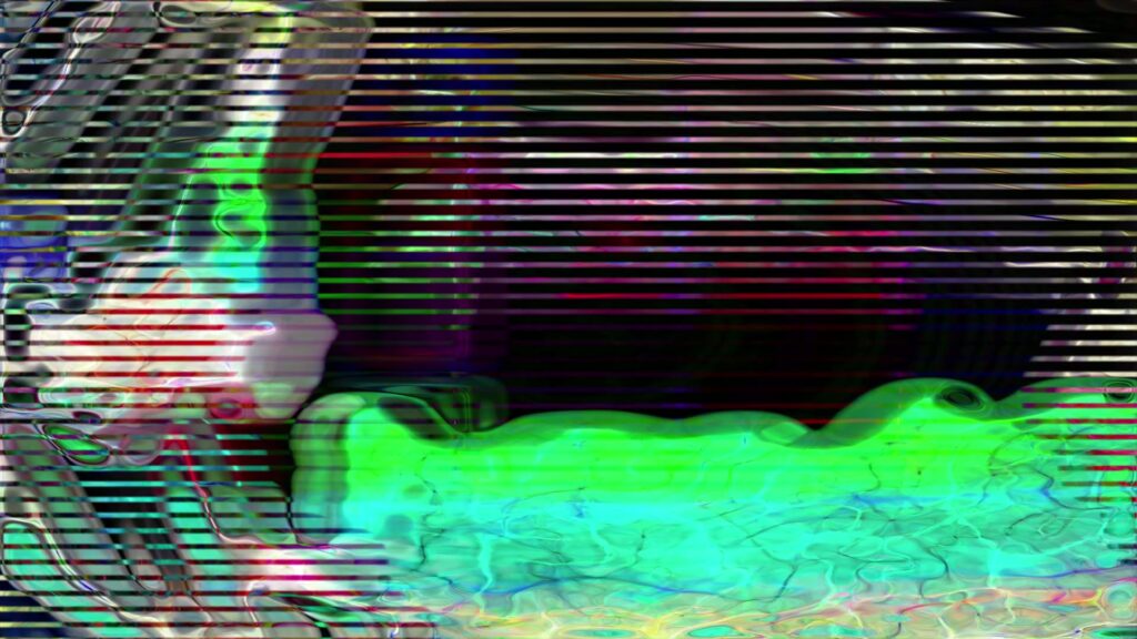 Digital Waves and Glitch Art Loop