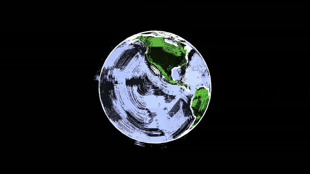 Scribble Earth Animation Loop