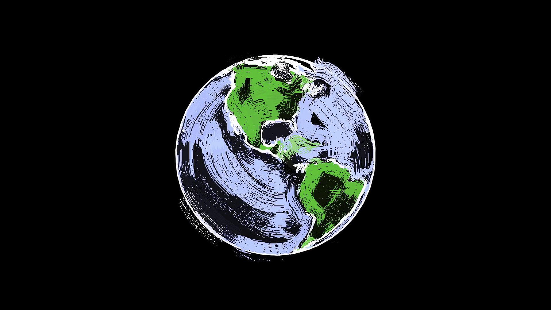 Colorful Earth Art with Swirls HD Loop