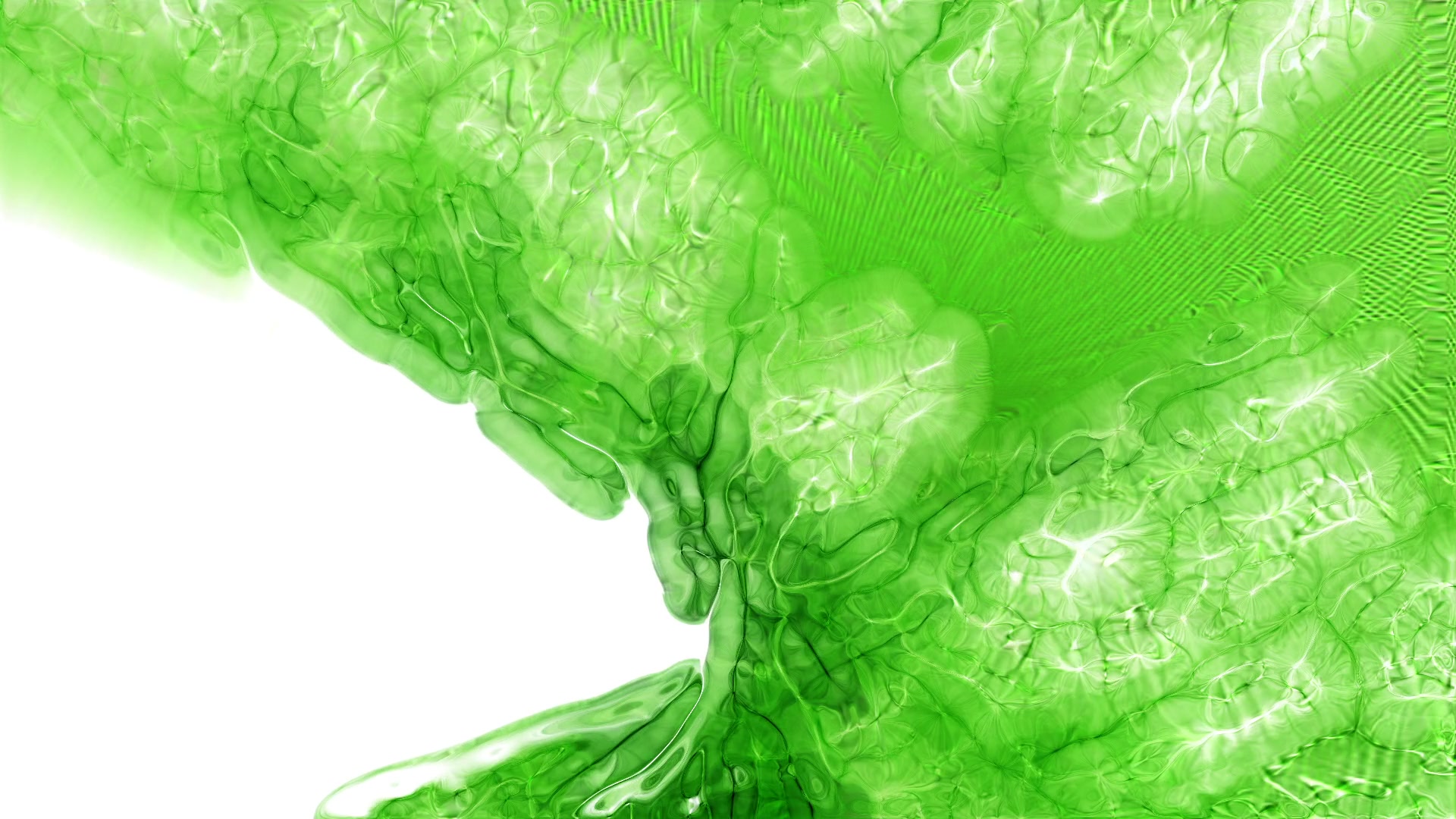 Vibrant Green Abstract Waves Loop