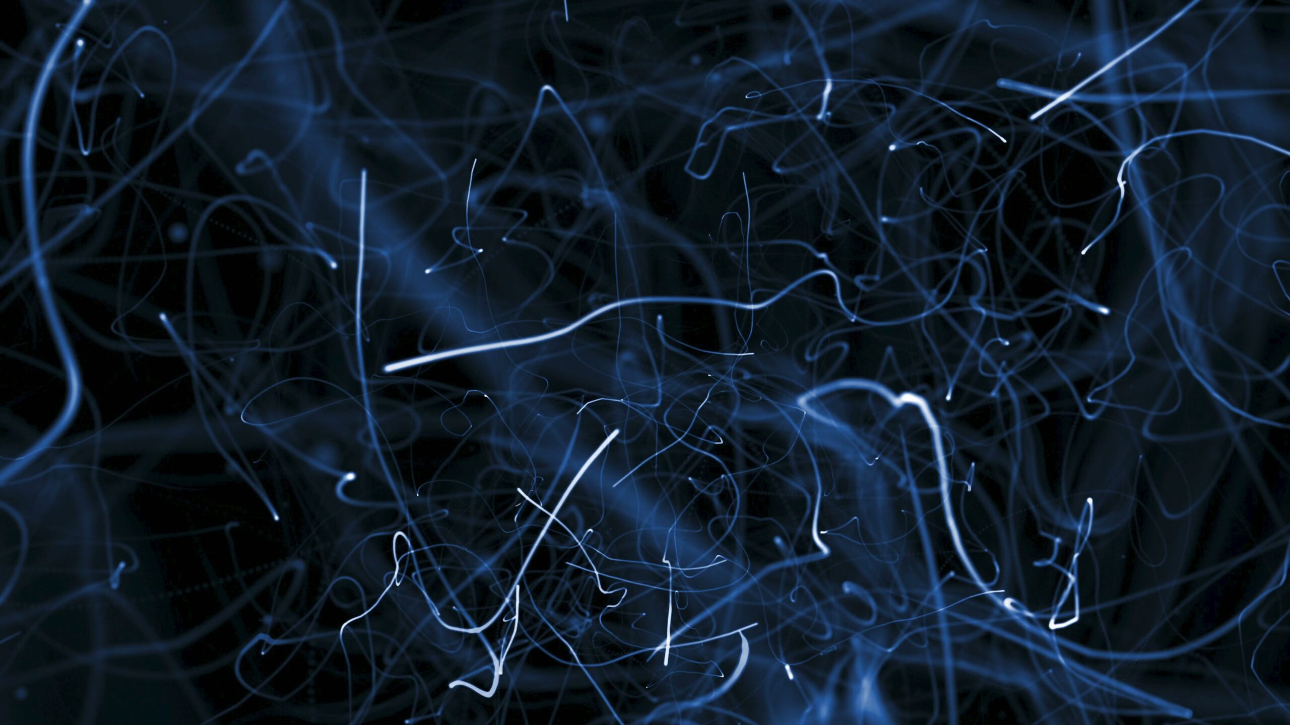Entangled Blue Light Trails 4K Loop