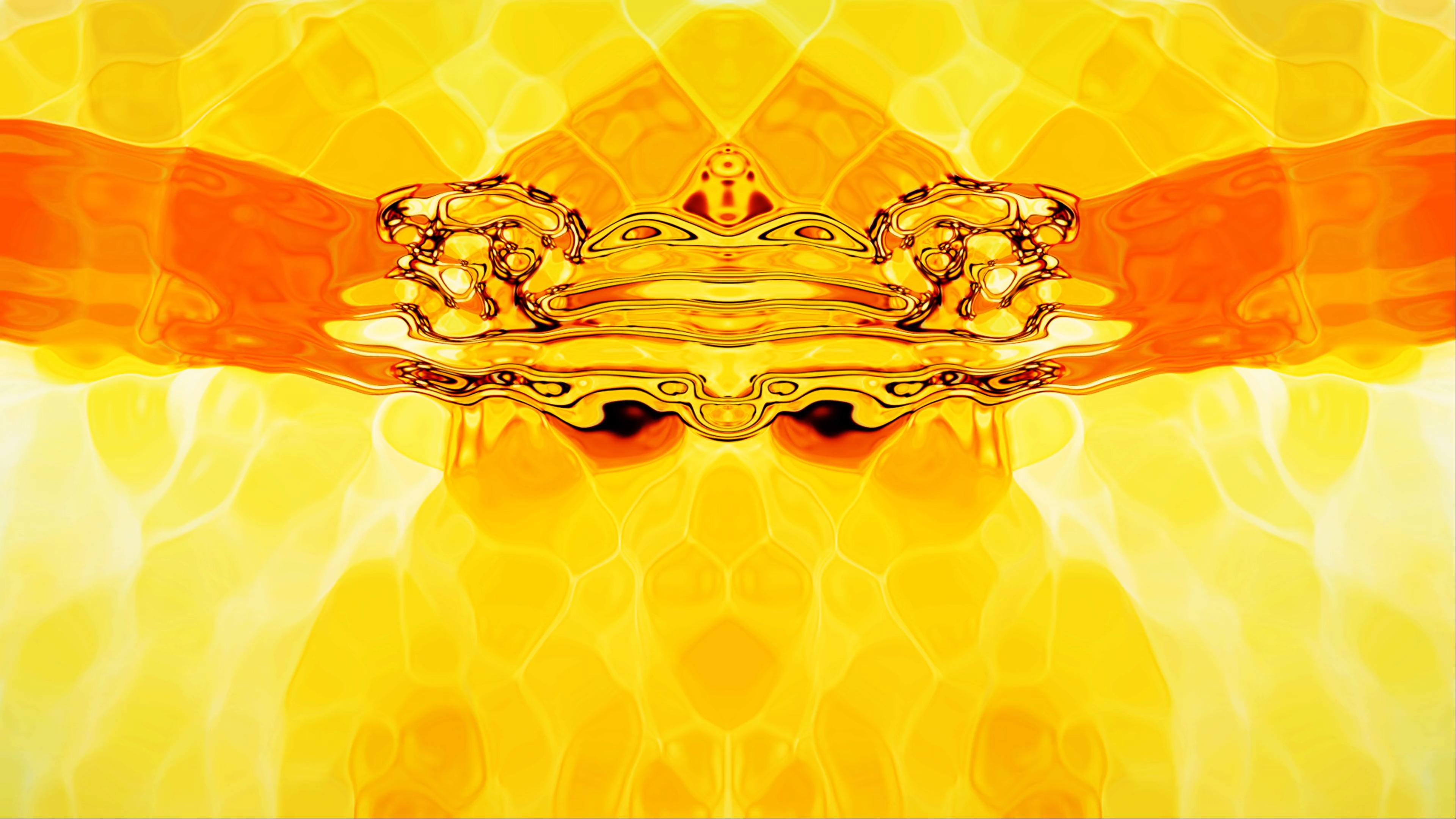 Yellow Rorschach Patterns 4K Loop