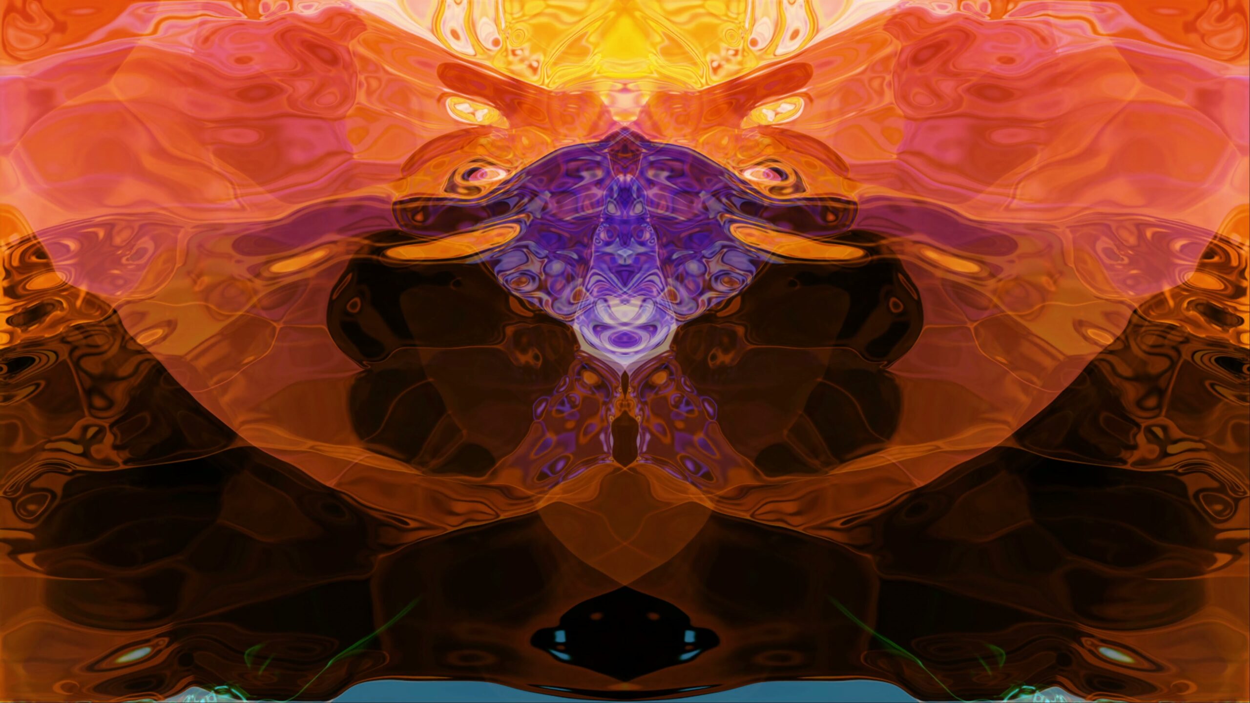 Abstract Symmetrical Rorschach 4K Loop