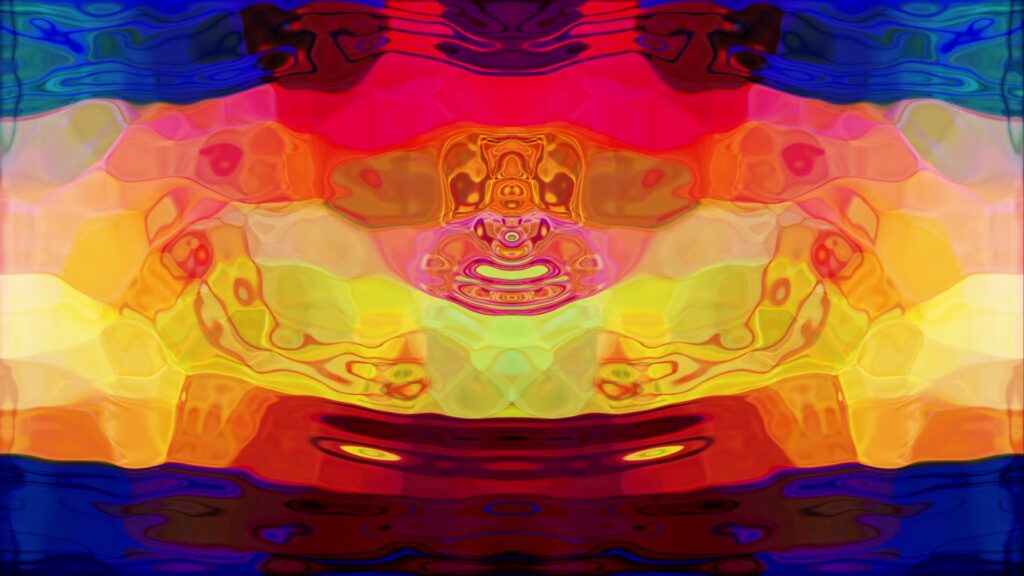 Vibrant Symmetrical Color Waves Video Loop