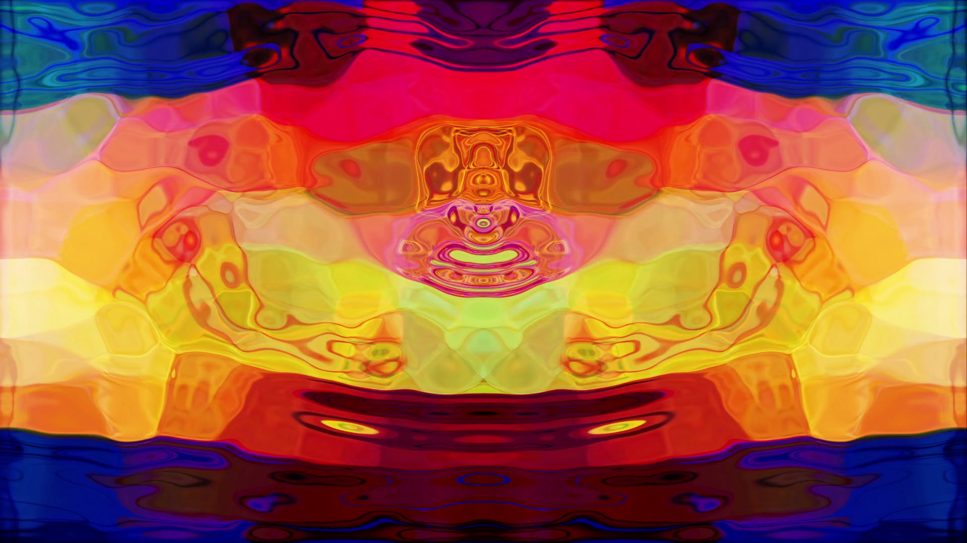Vibrant Symmetrical Color Waves Video Loop