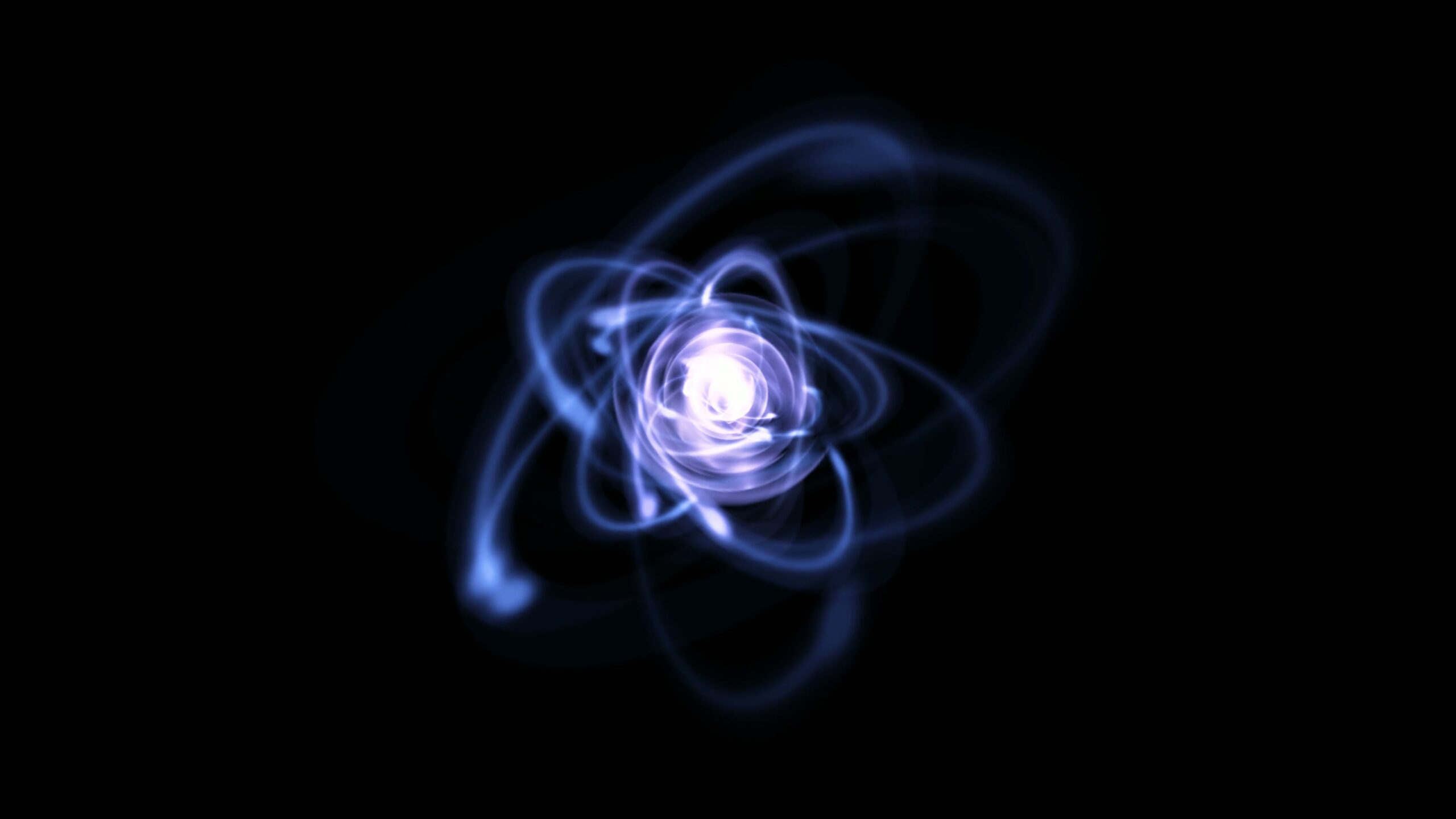 Blue Atomic Light Swirls 4K Loop