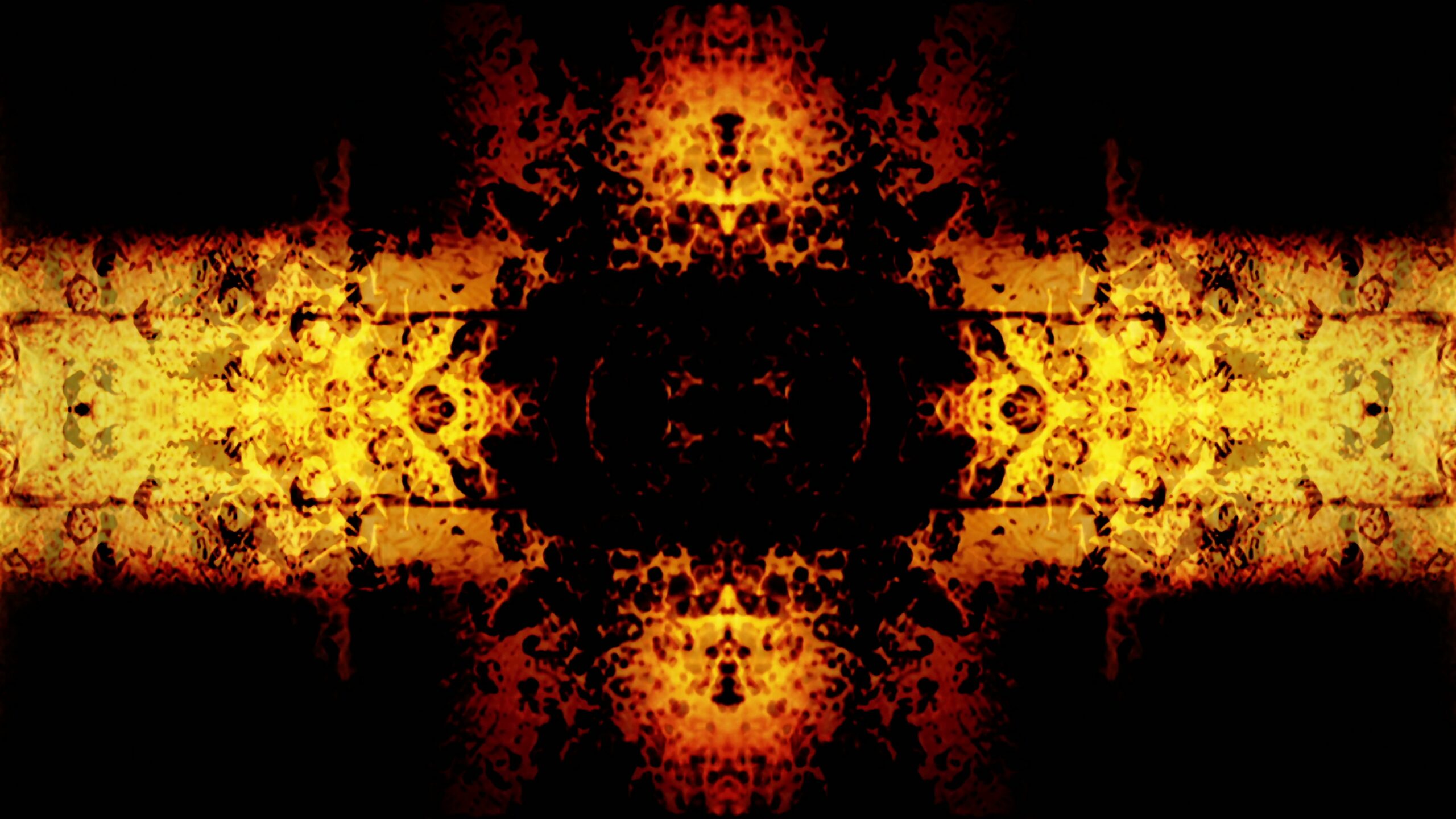 Flaming Symmetry Abstract 4K Video Loop
