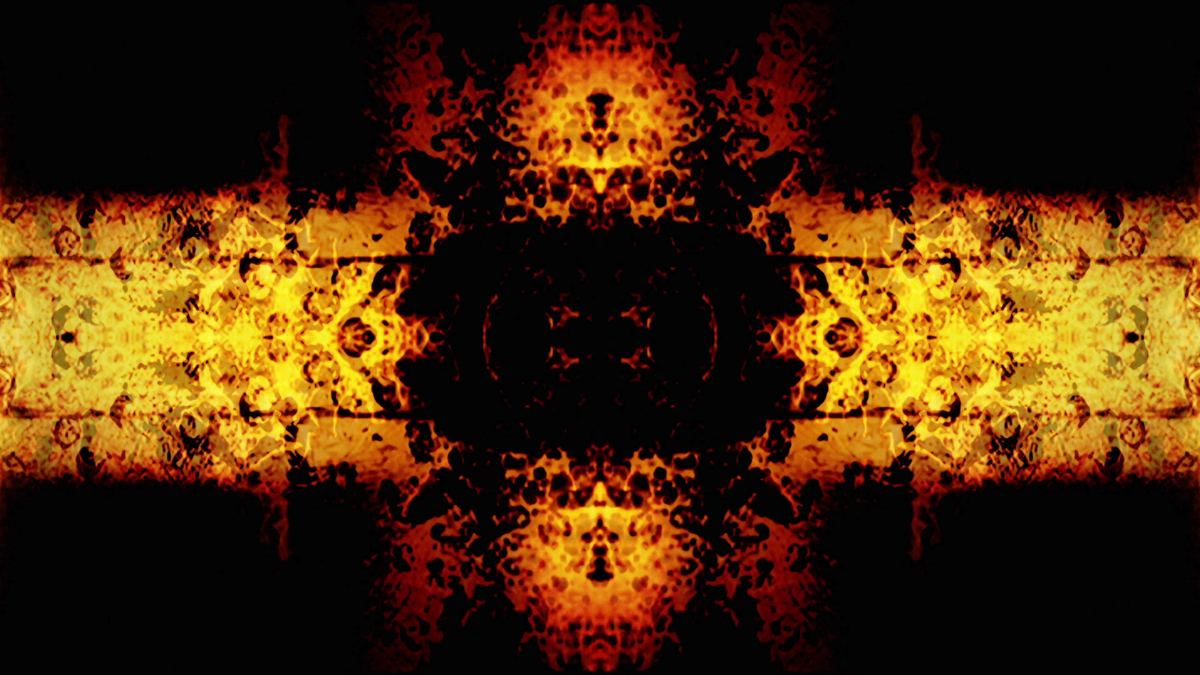 Flaming Symmetry Abstract 4K Video Loop