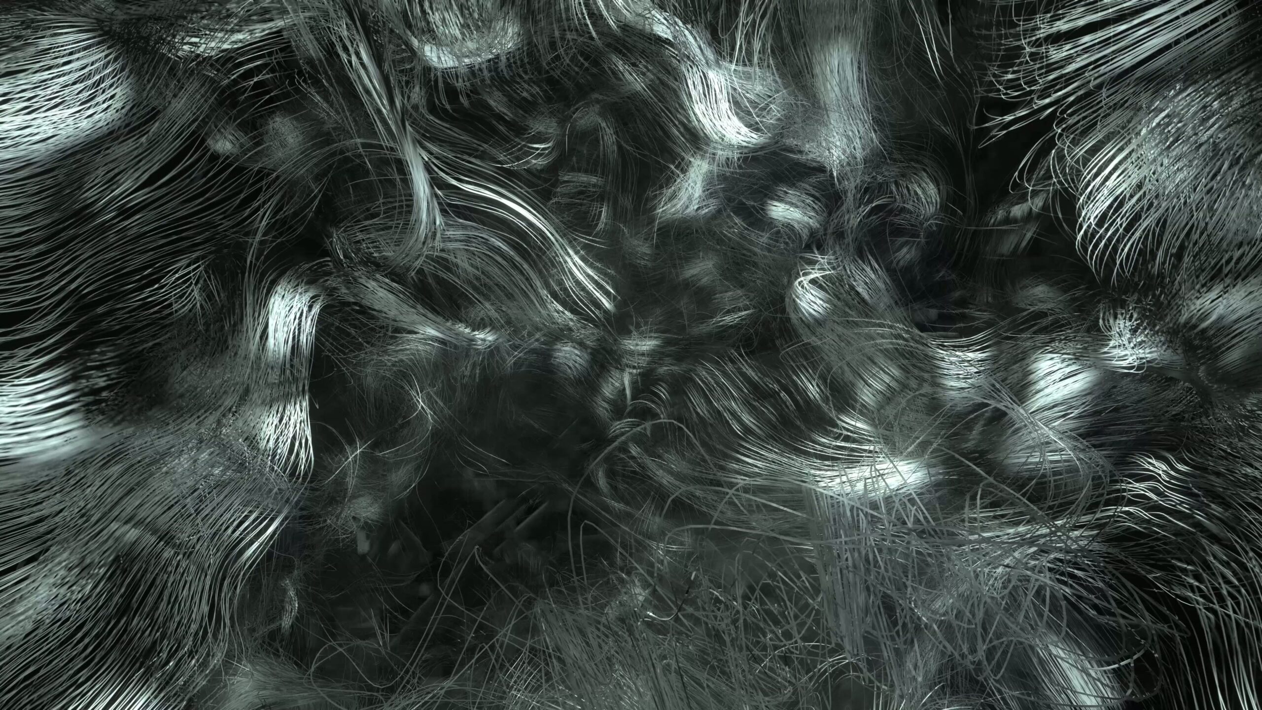 Silvery Abstract Swirling Patterns 4K Video