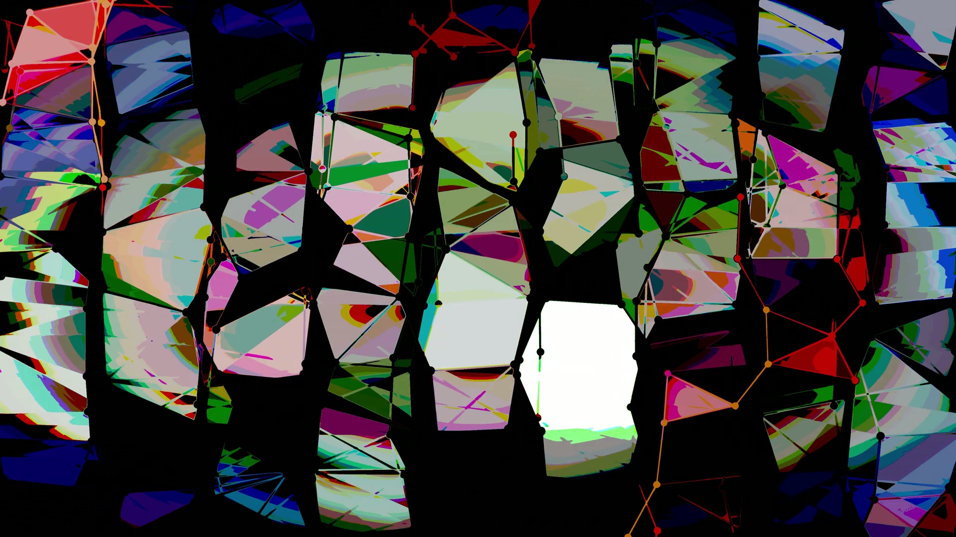 Vibrant Geometric Network Art Loop