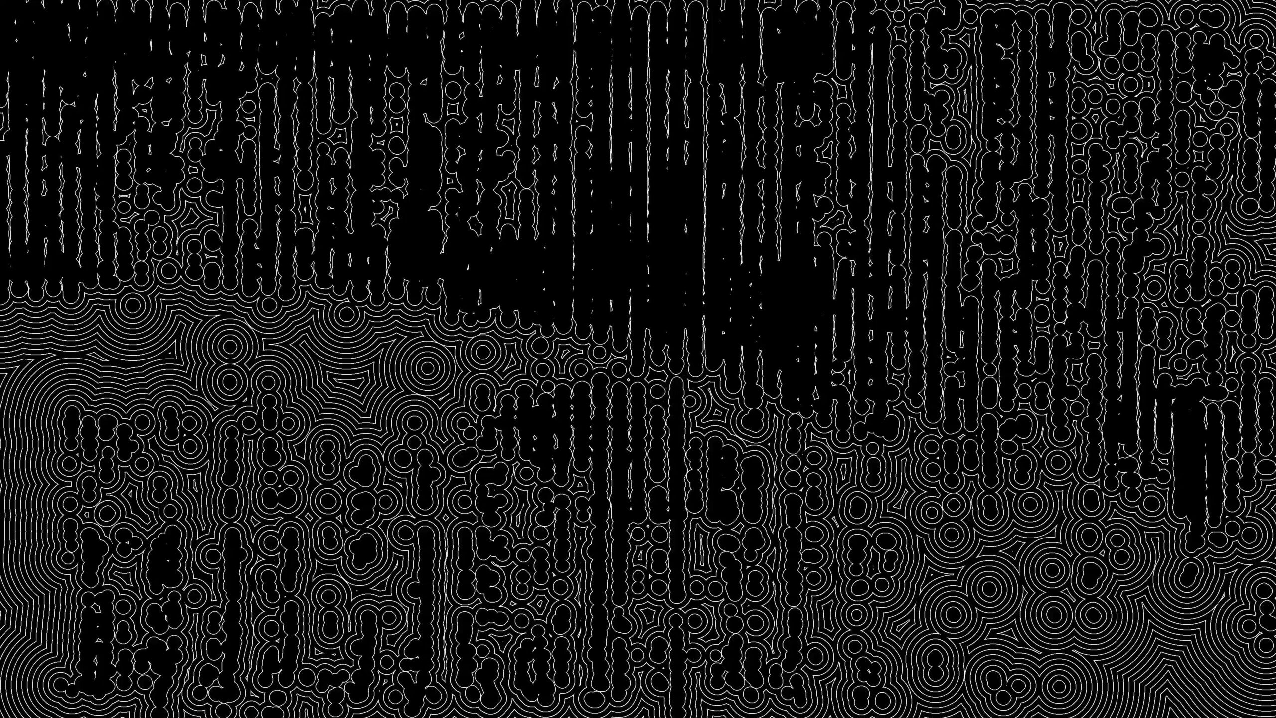 Intricate Black and White Abstractions 4K Loop