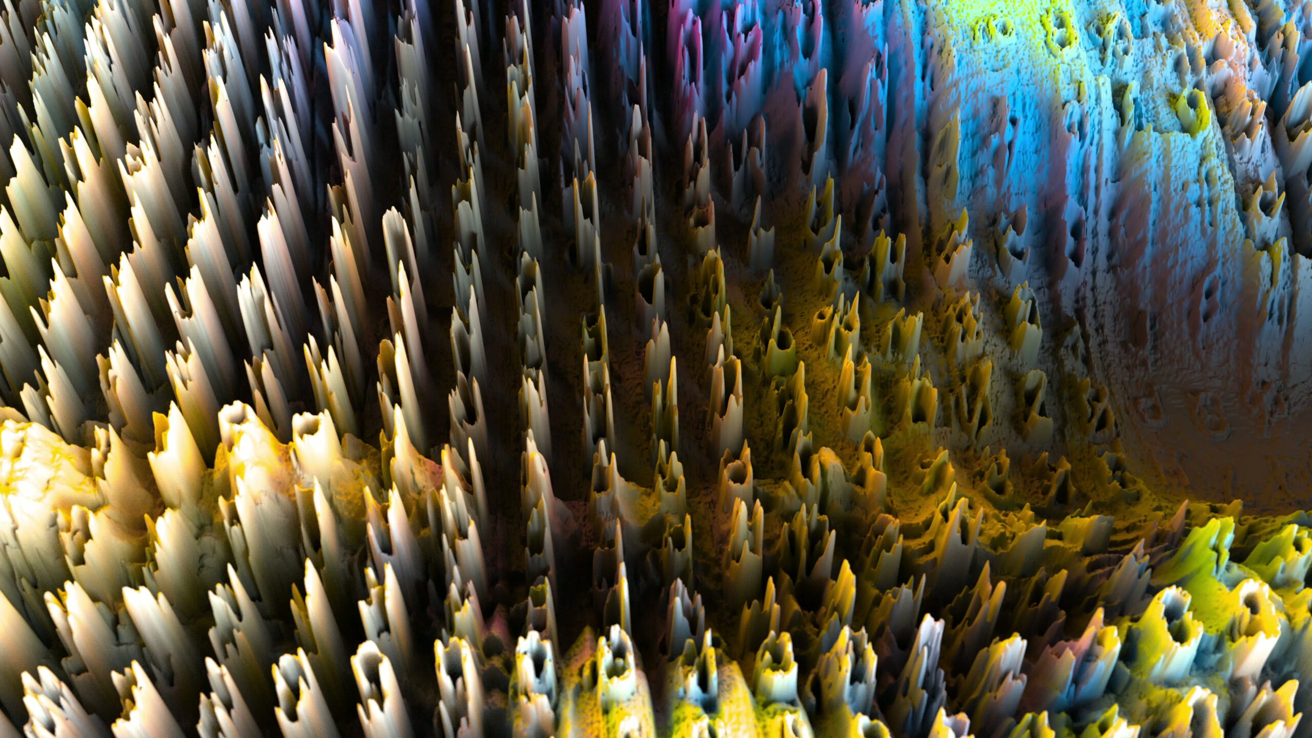 Colorful Abstract Data Peaks 4K Loop