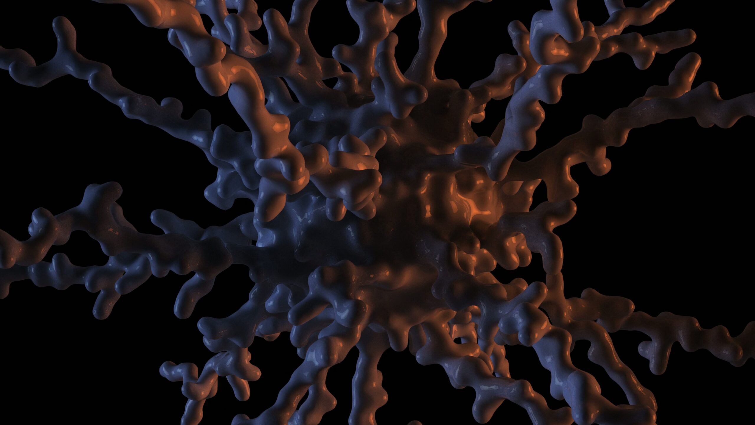 Abstract Organic Spreading Structure 4K Video