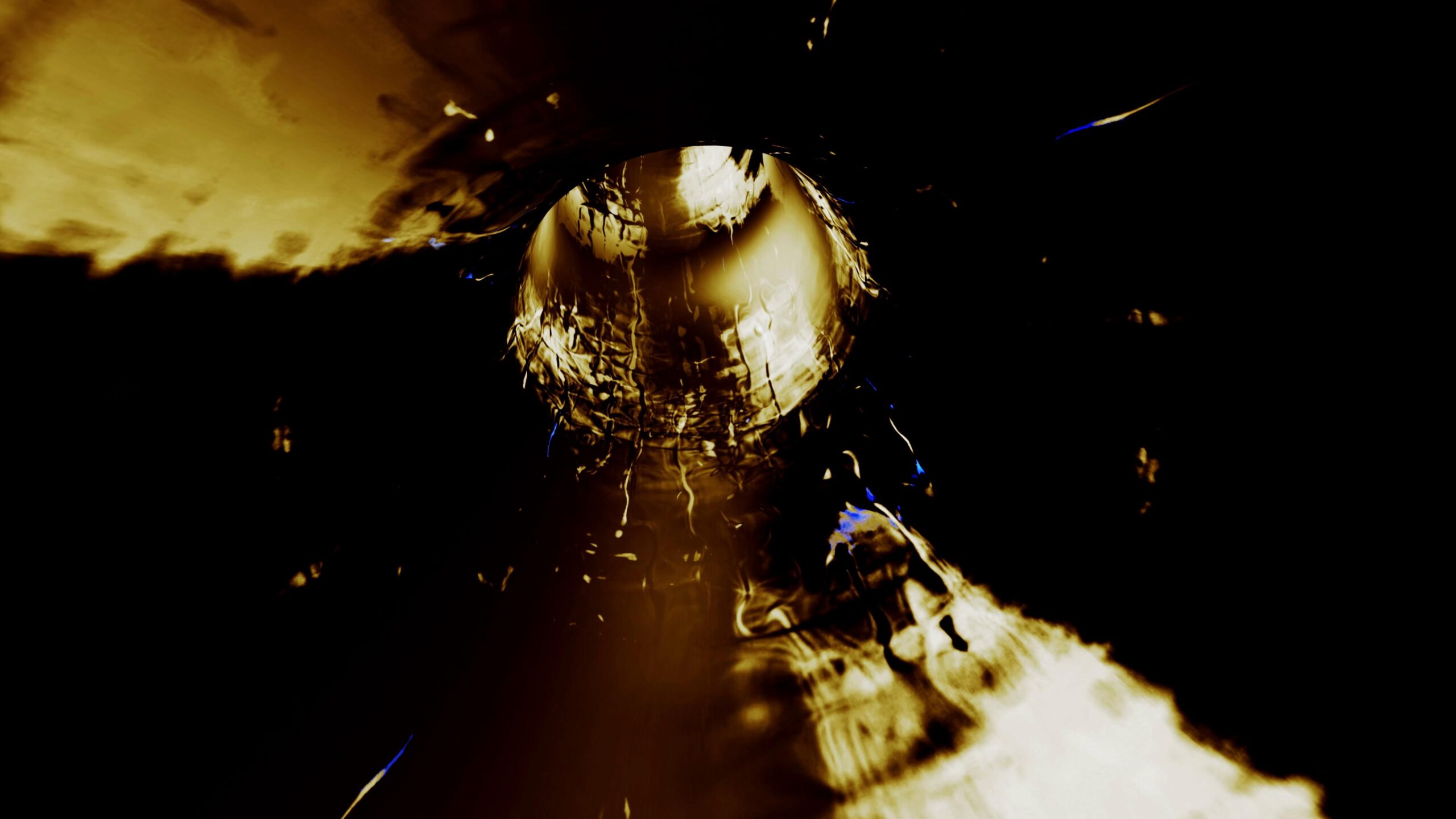 Golden Tunnel Through Cosmic Fire 4K Loop