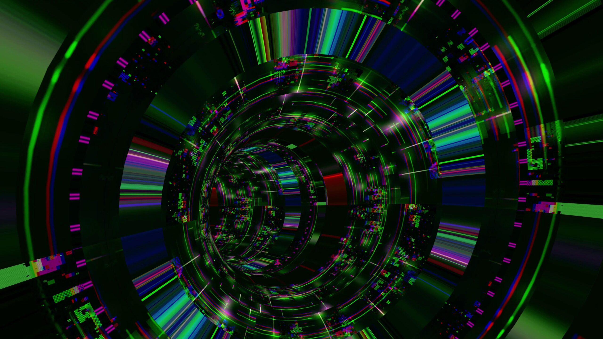 Digital Tunnel Spiral Dive 4K Video Loop