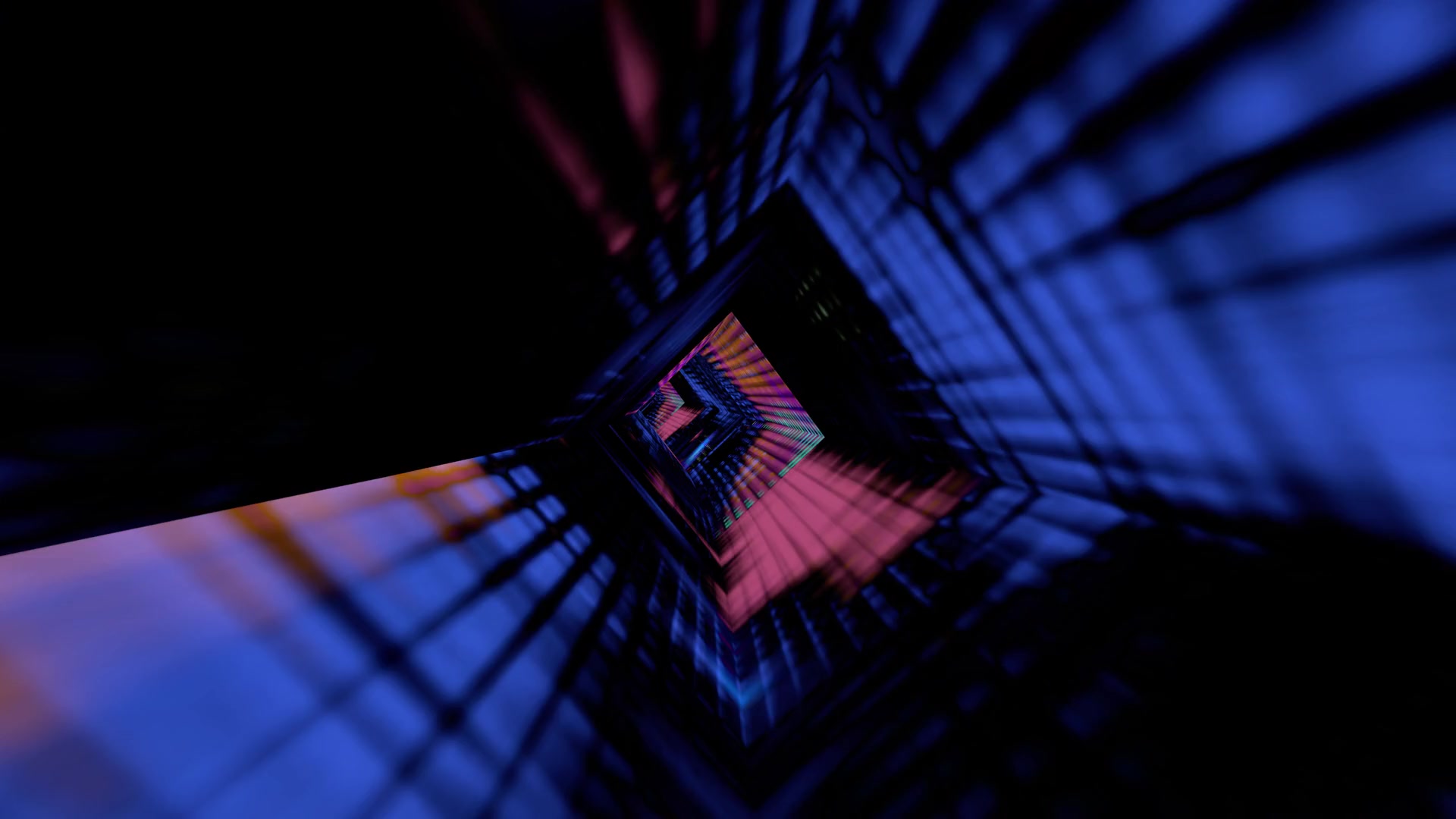 Futuristic Geometric Tunnel Video Loop