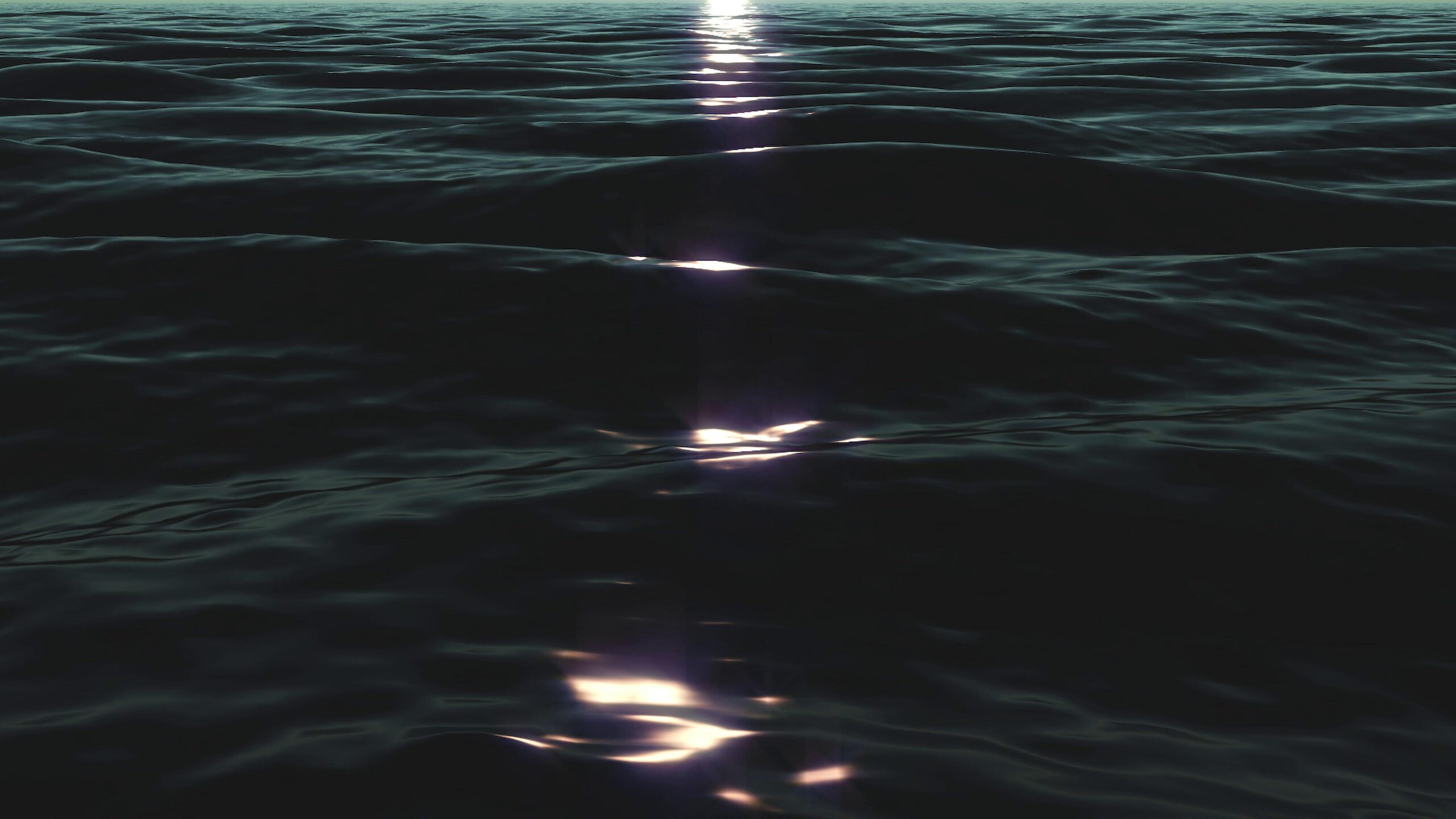 Serene Ocean Sunlight Dance 4K Loop