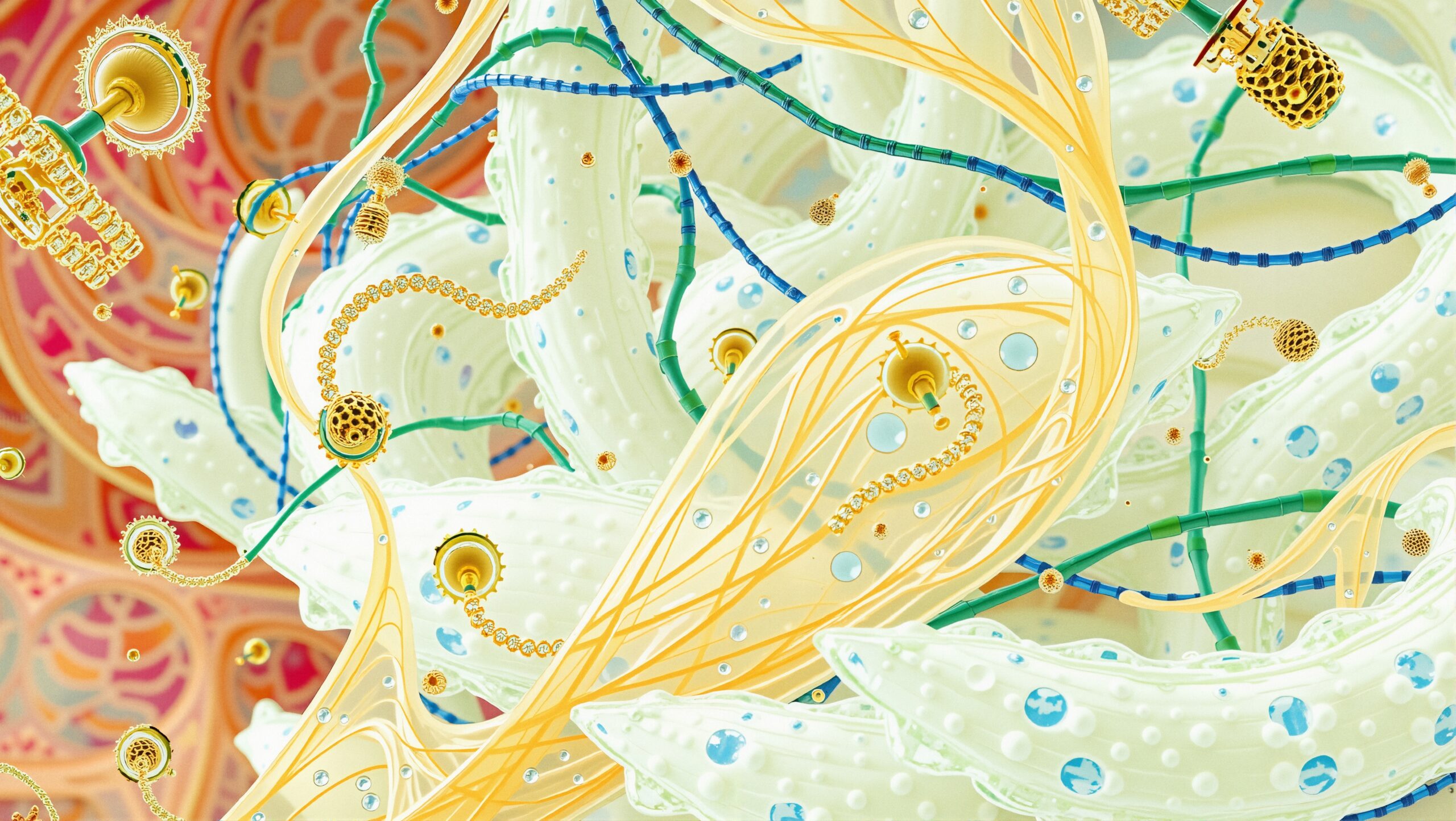 Abstract Intricate Microbial Structures