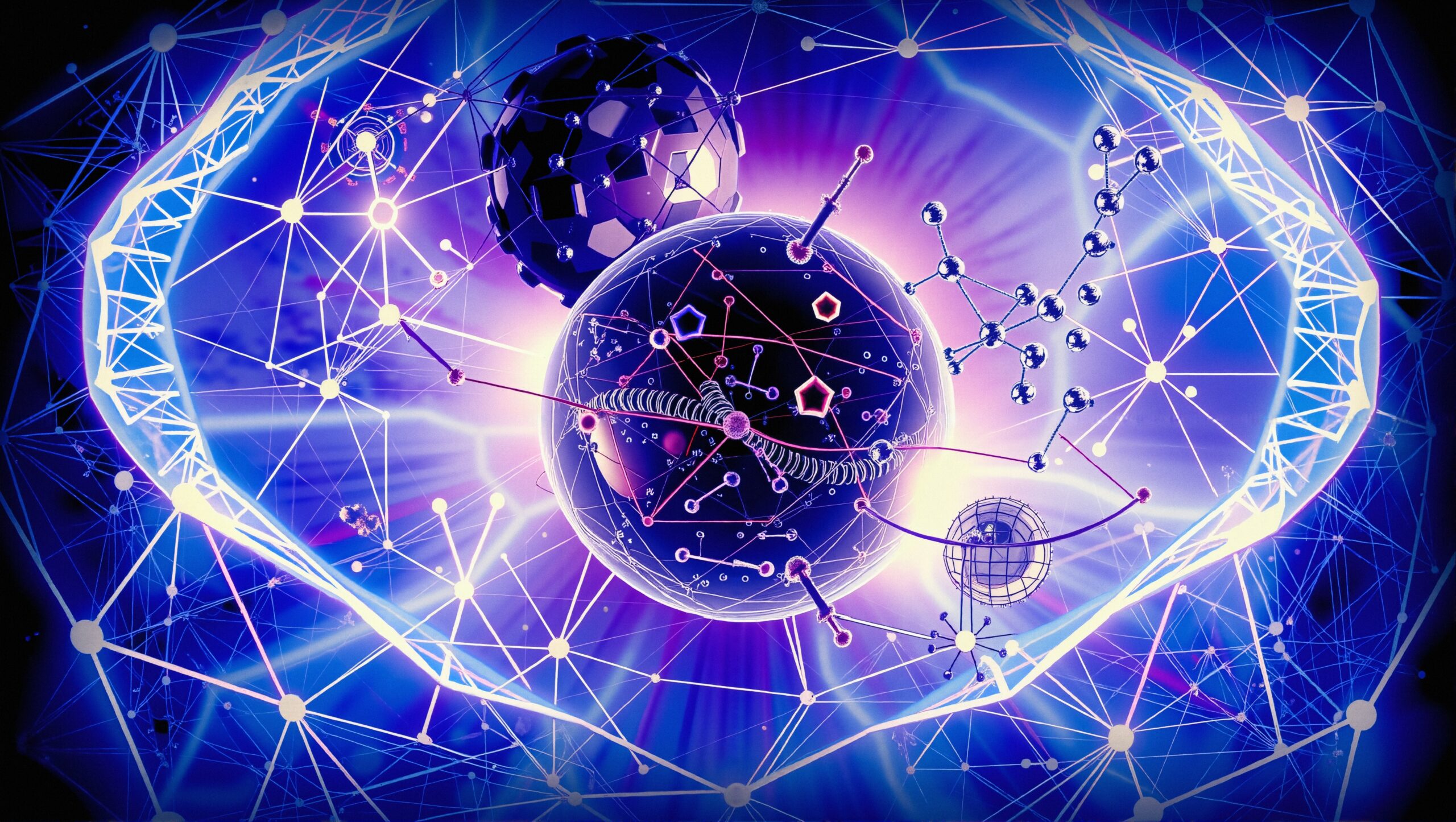 Futuristic Molecular Network Visualization