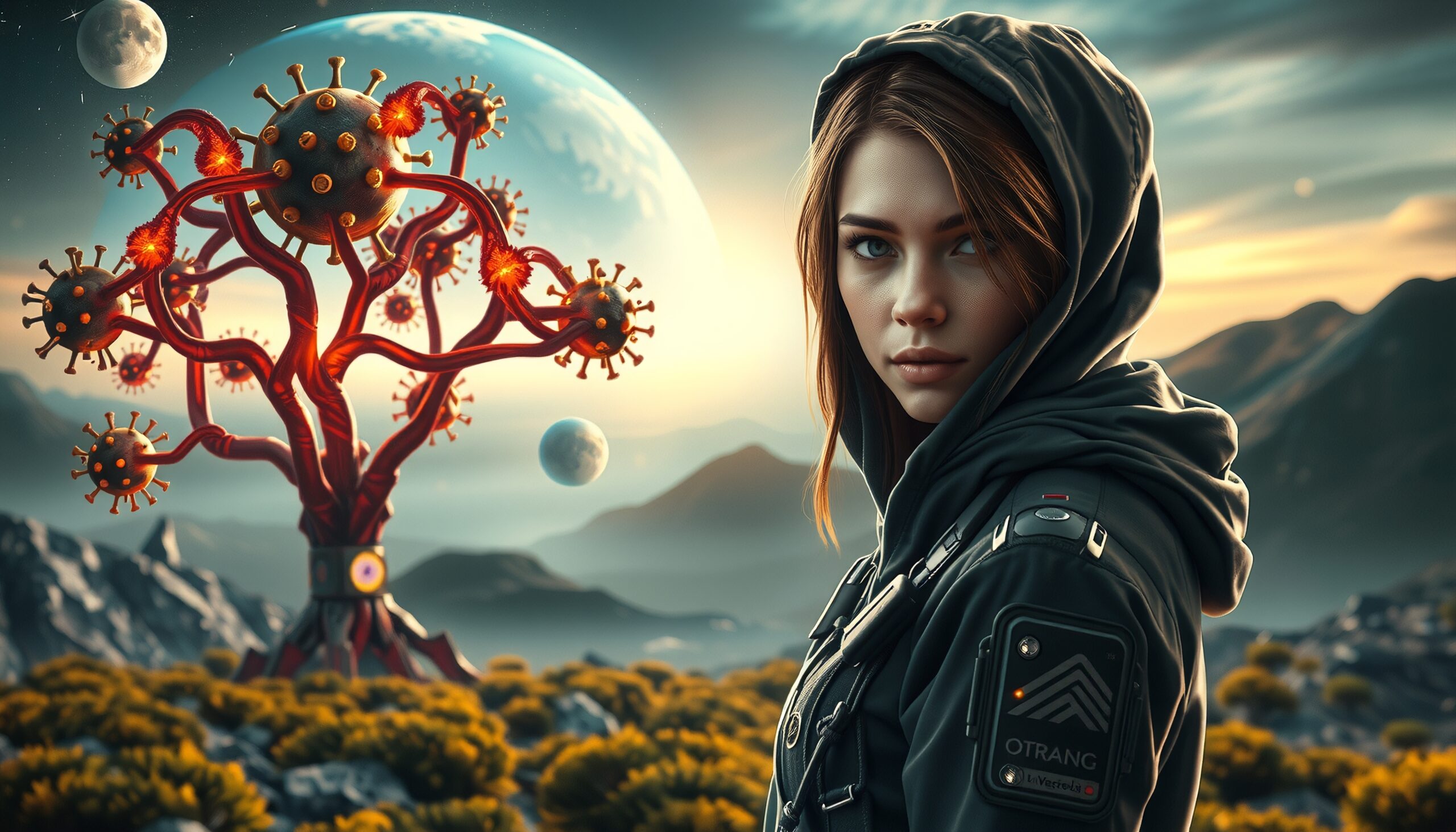 Futuristic Scene of Strange Worlds