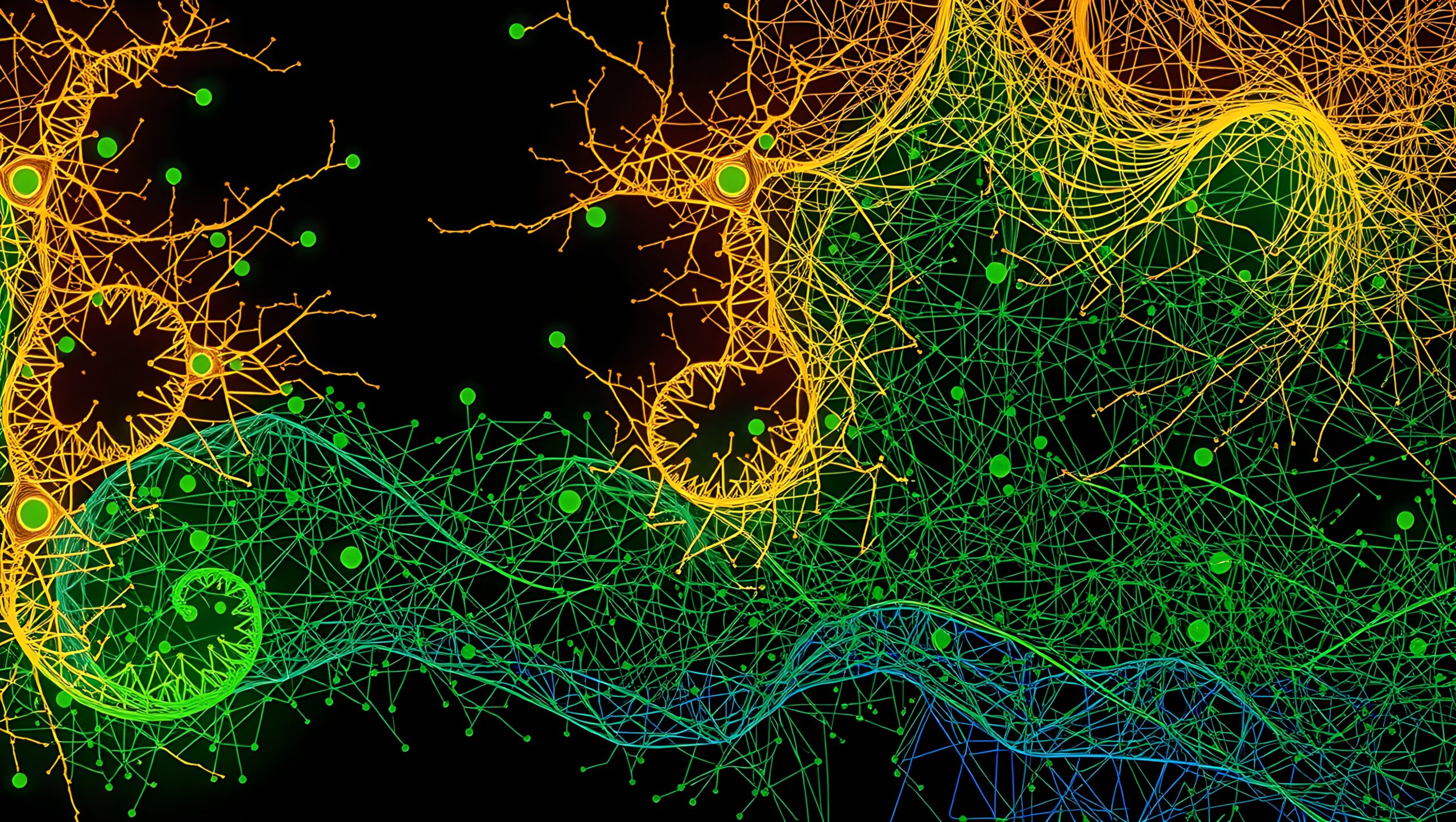 Vibrant Abstract Neural Network Art