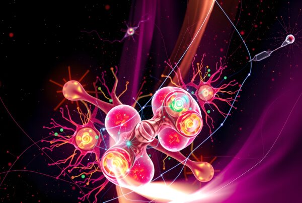 Vibrant abstract neural network artwork.