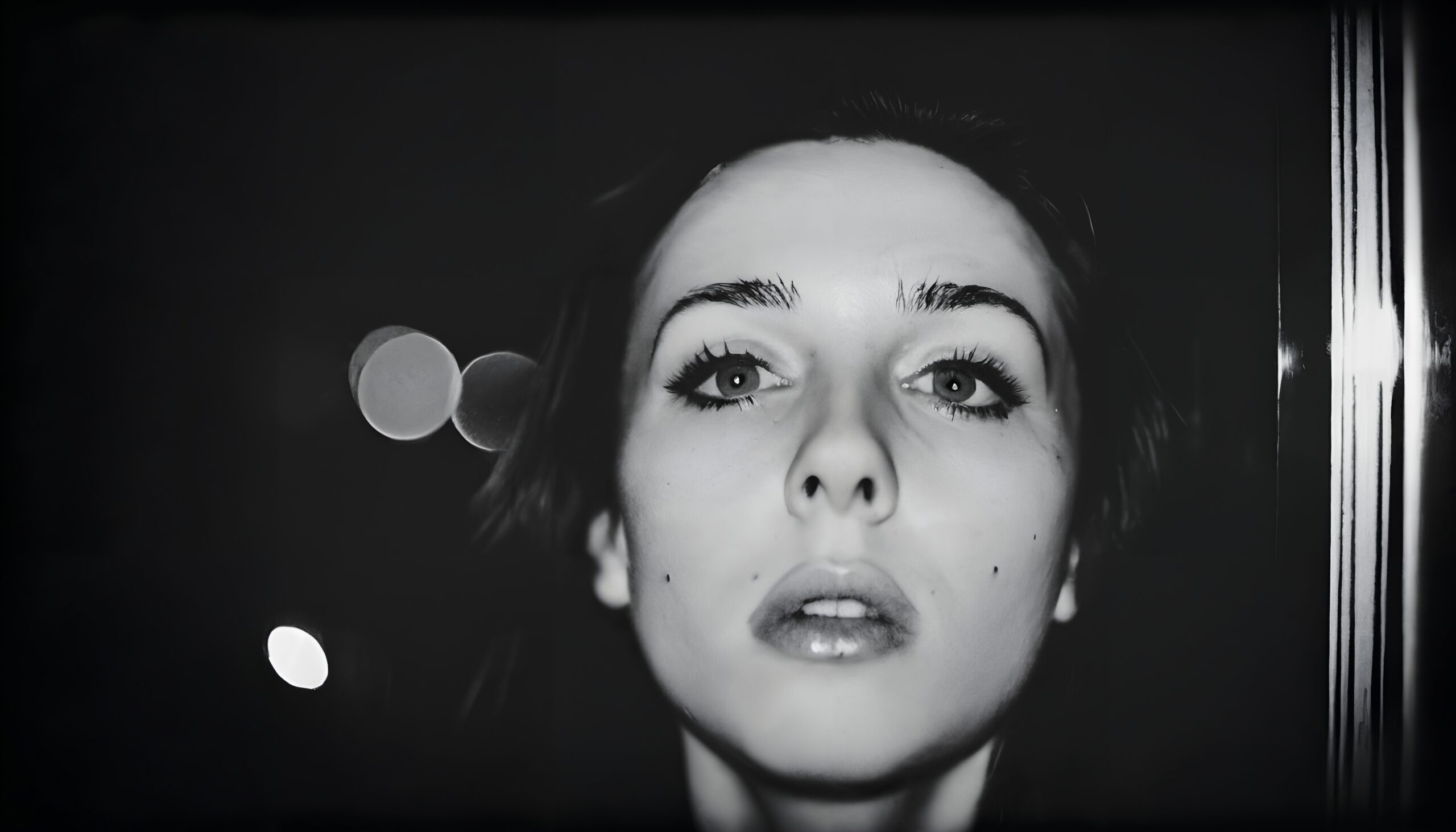 Mystery in Monochrome Night Portrait