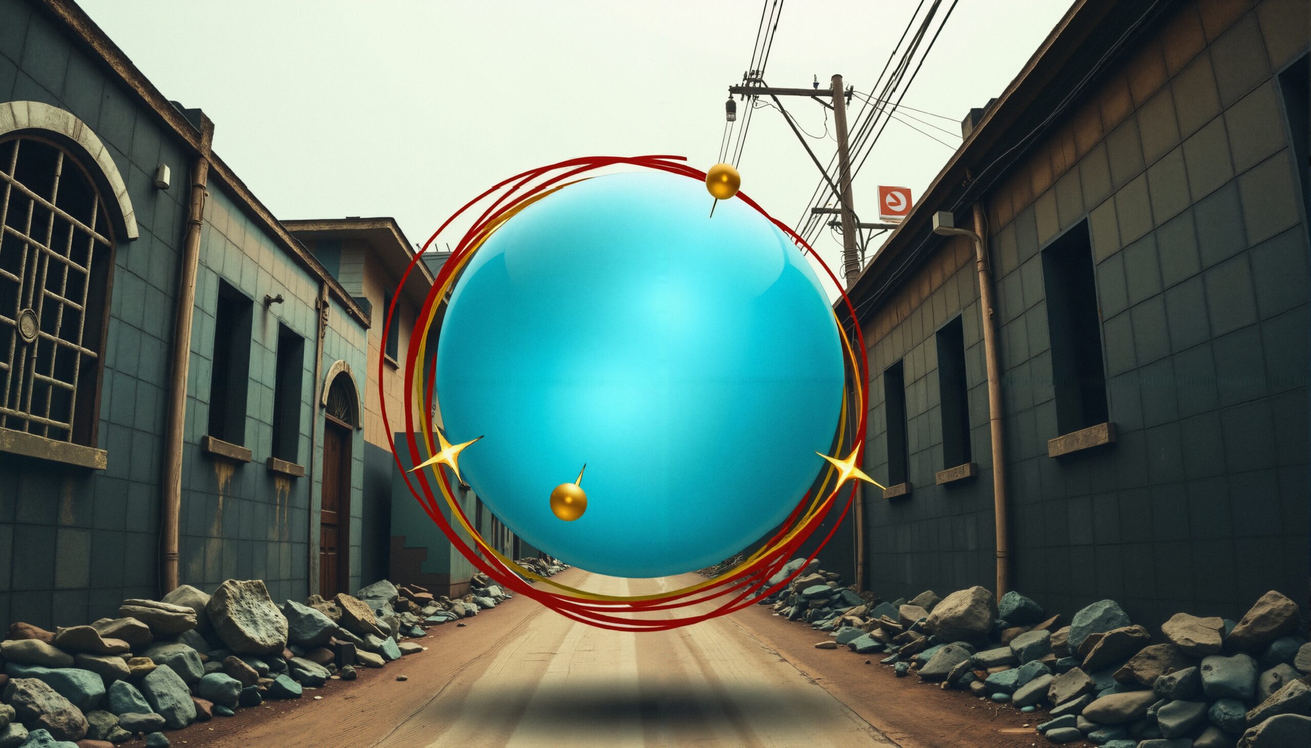 Surreal Sphere in Urban Scene