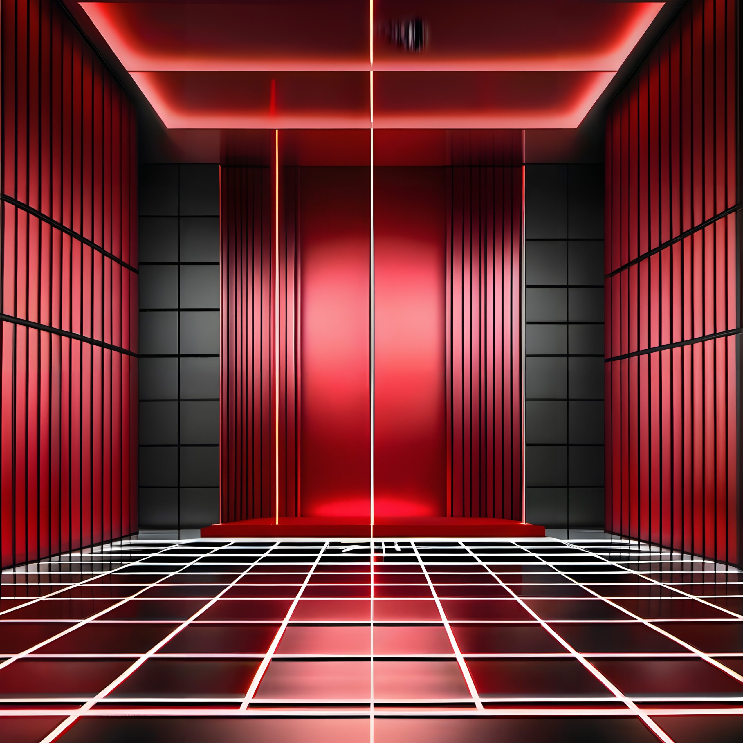 Red and Black Futuristic Room