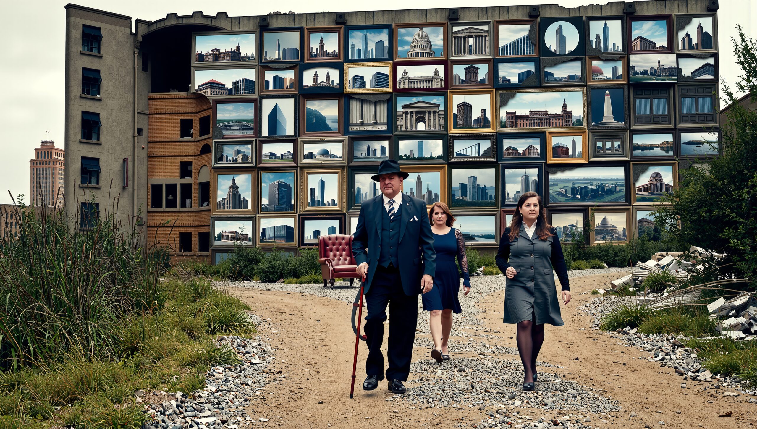 Collage of Cities and People