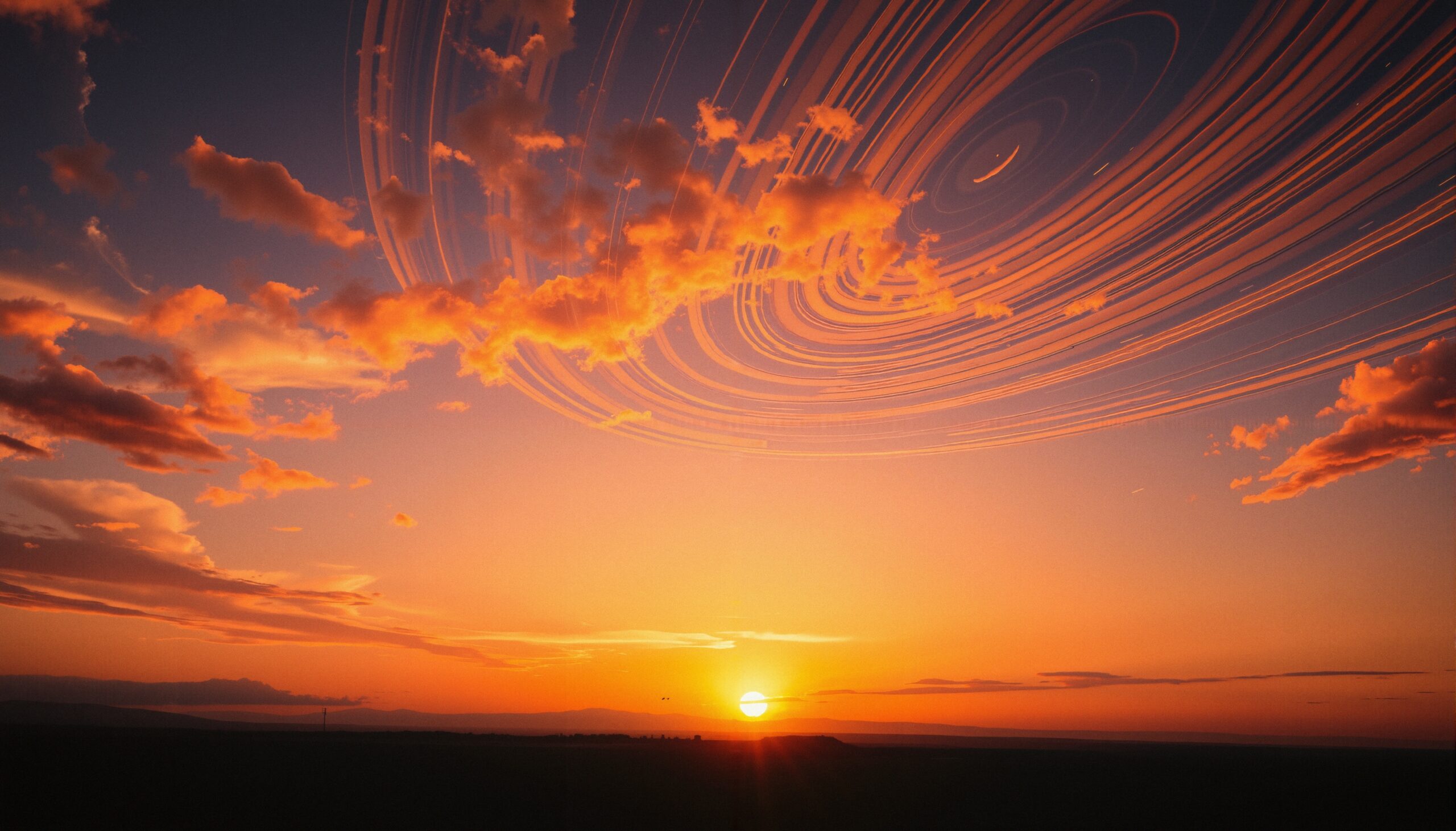 Swirling Patterns in Stunning Sunset