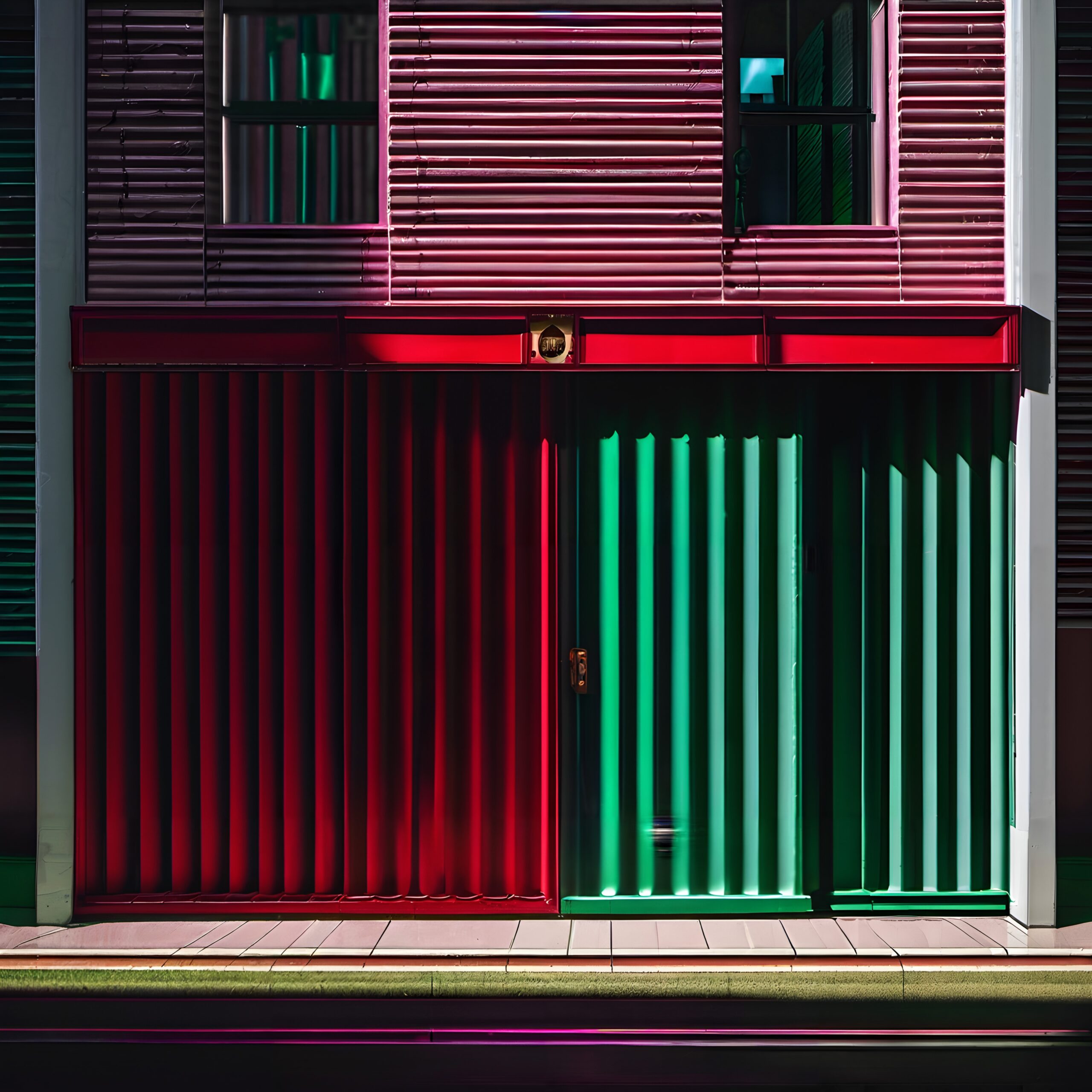 Vivid Facade with Vertical Panels