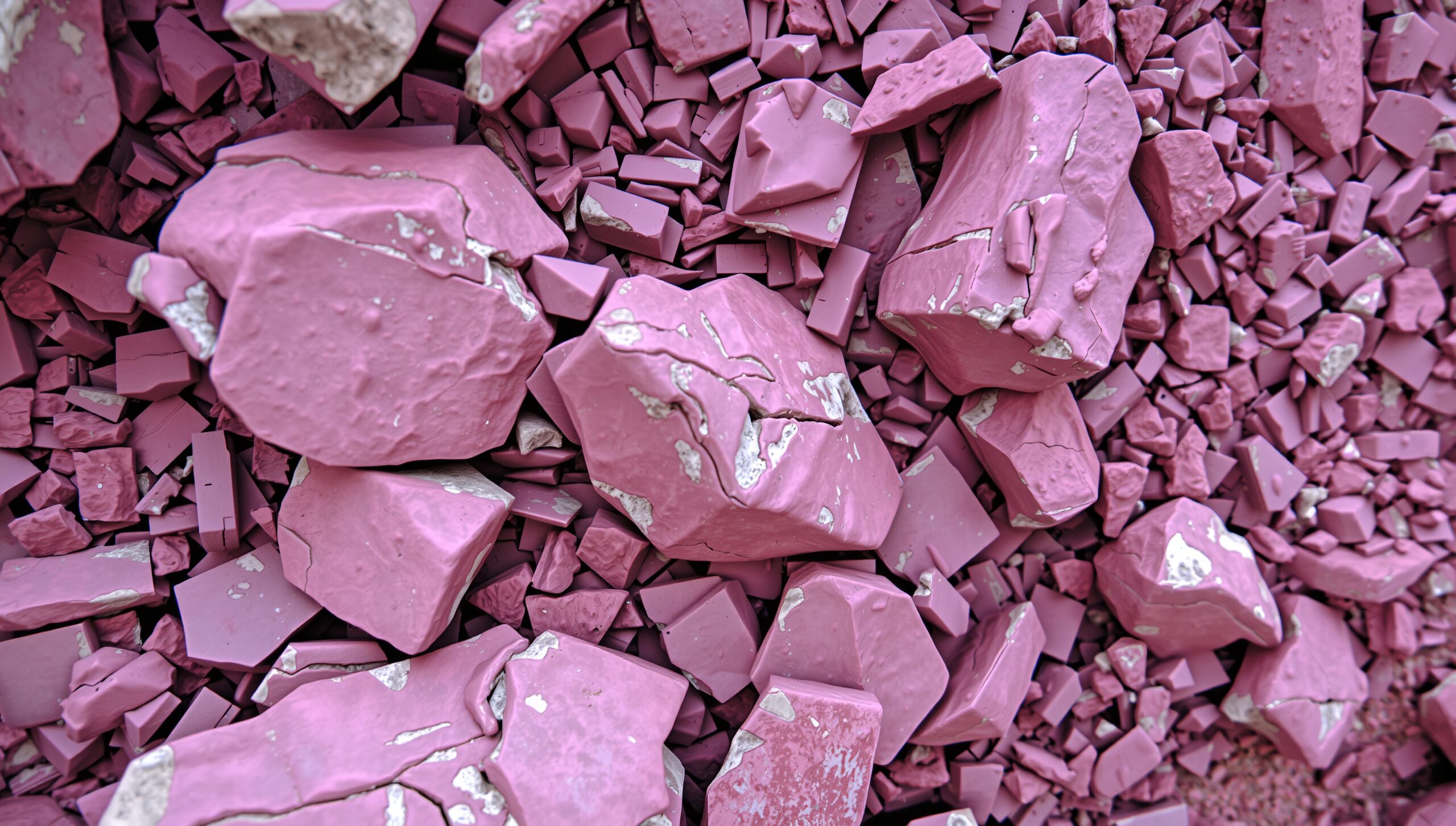 Vibrant Pink Geometric Stones