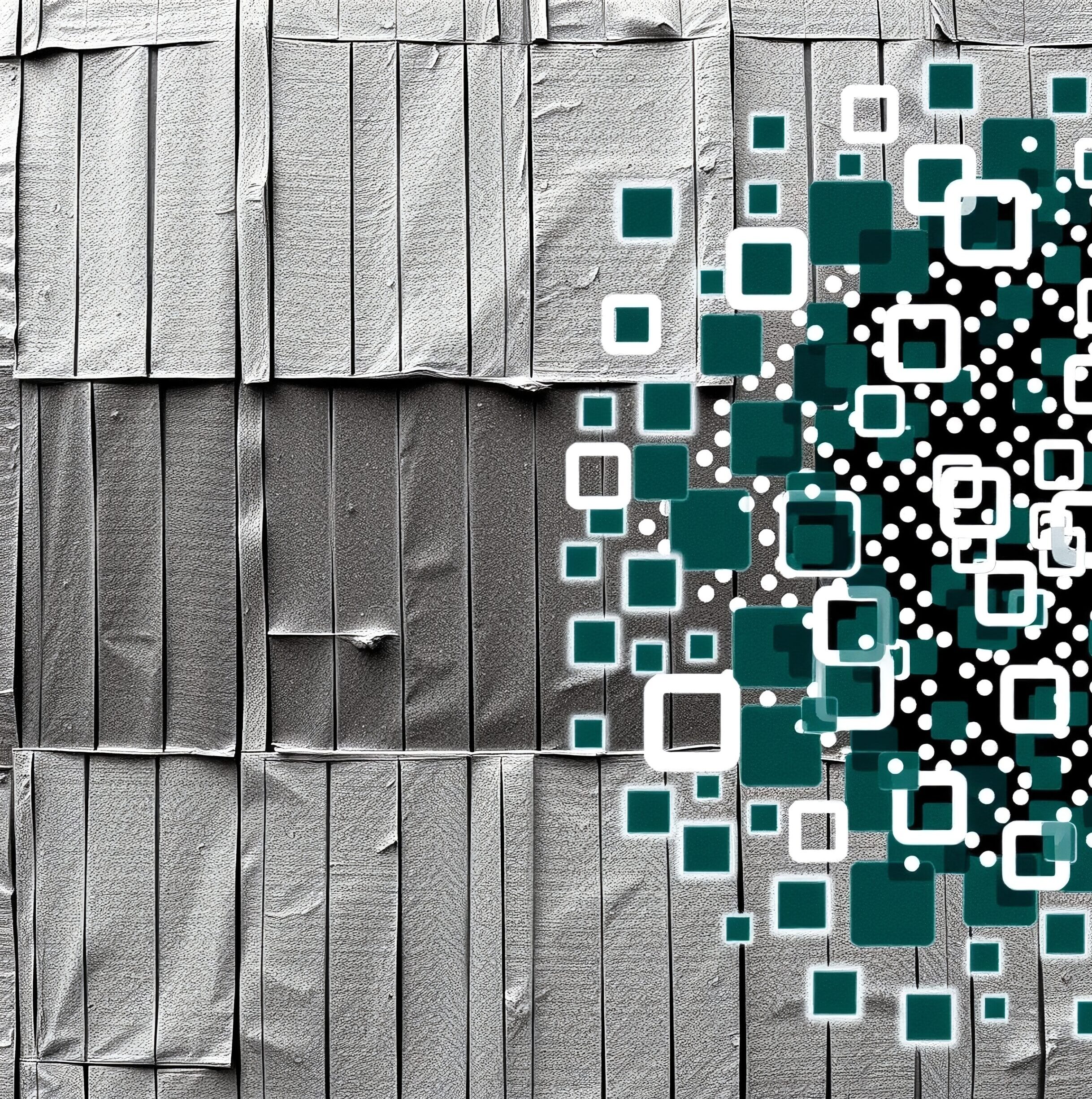 Digital Squares and Textured Background