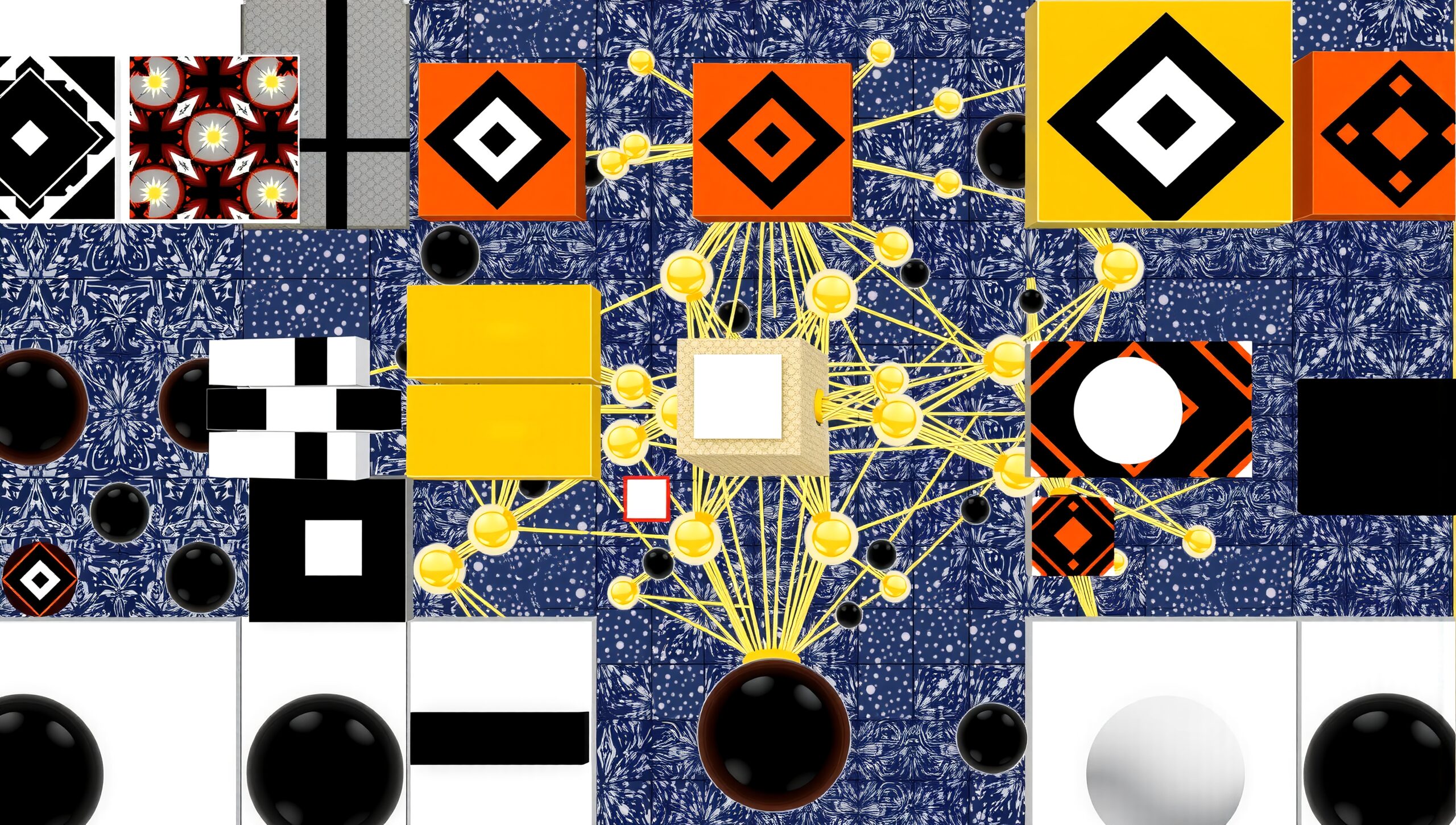 Geometric Network Art Exploration