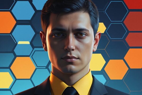 Modern Man with Hexagons