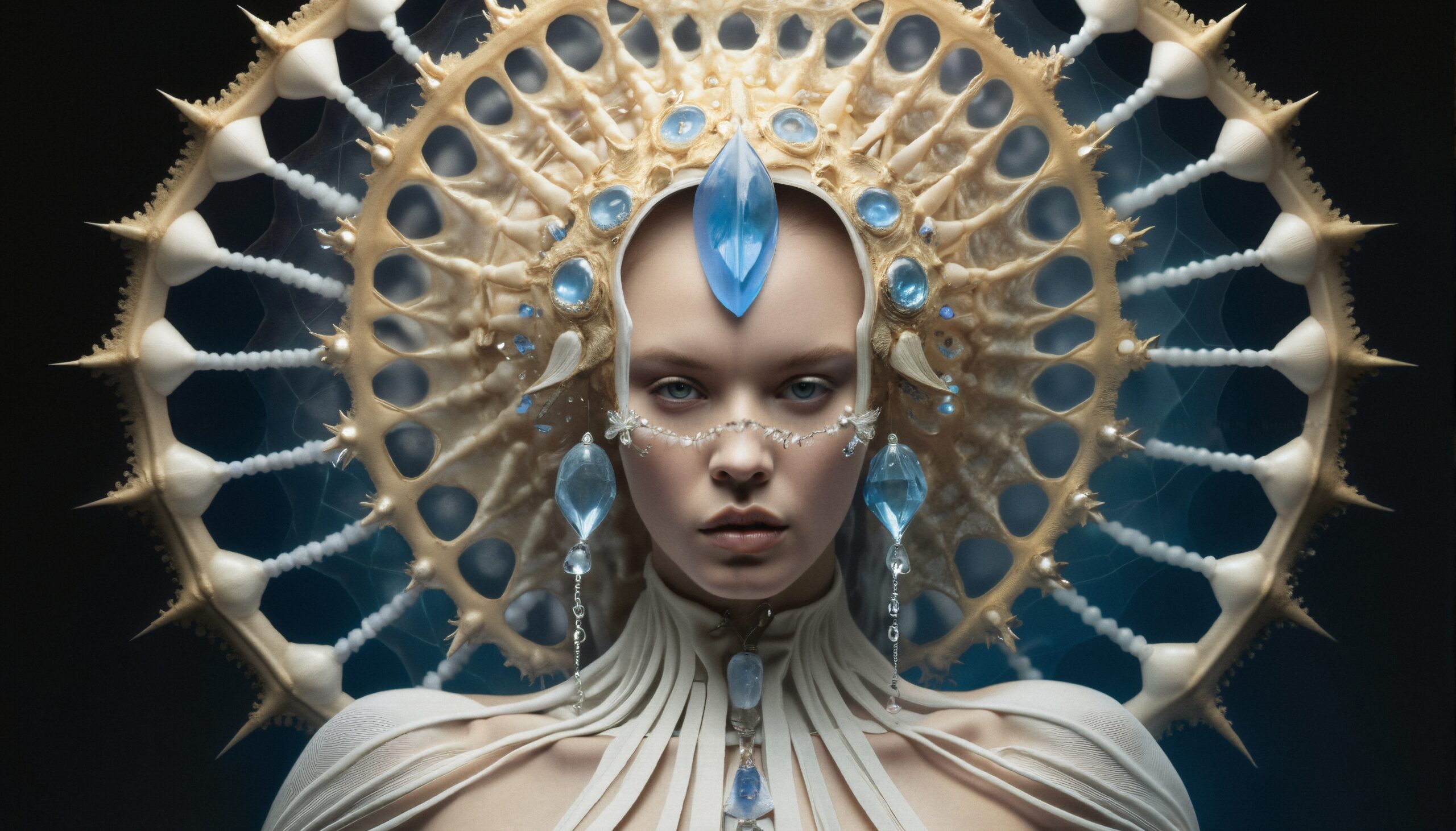 Ethereal Sea Deity Fashion Portrait