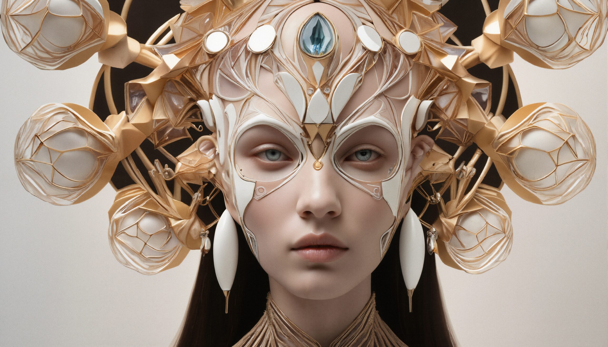 Futuristic Elegance Elaborate Headpiece