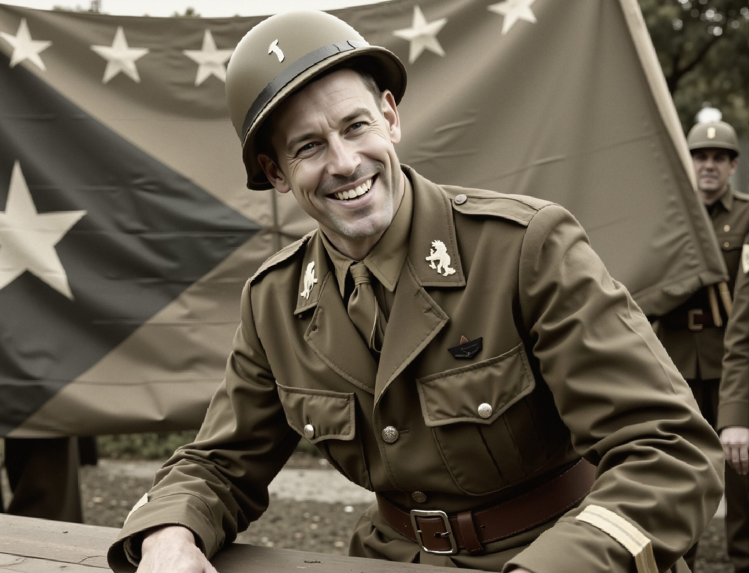 Portrait of a Smiling Soldier