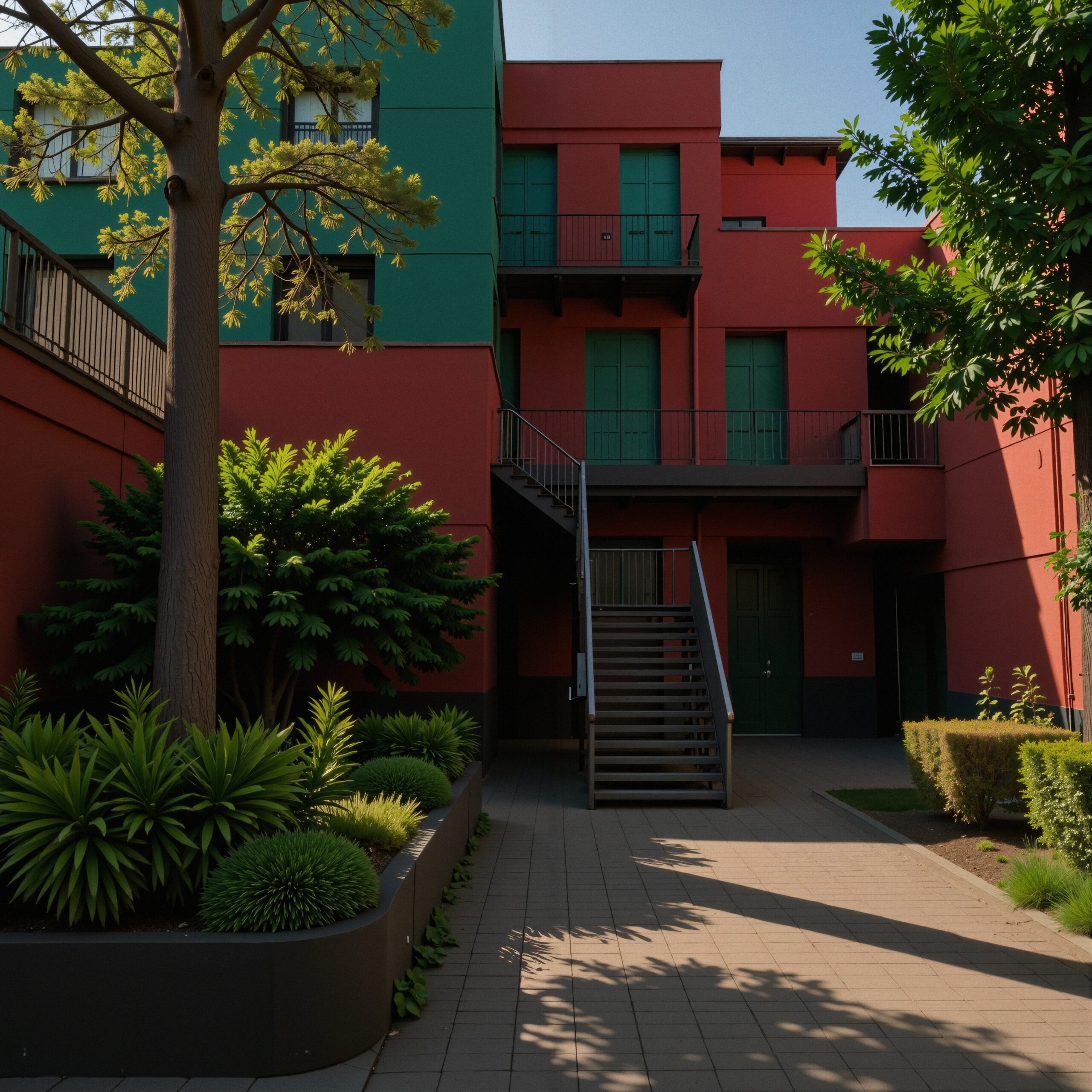 Modern Urban Building with Courtyard